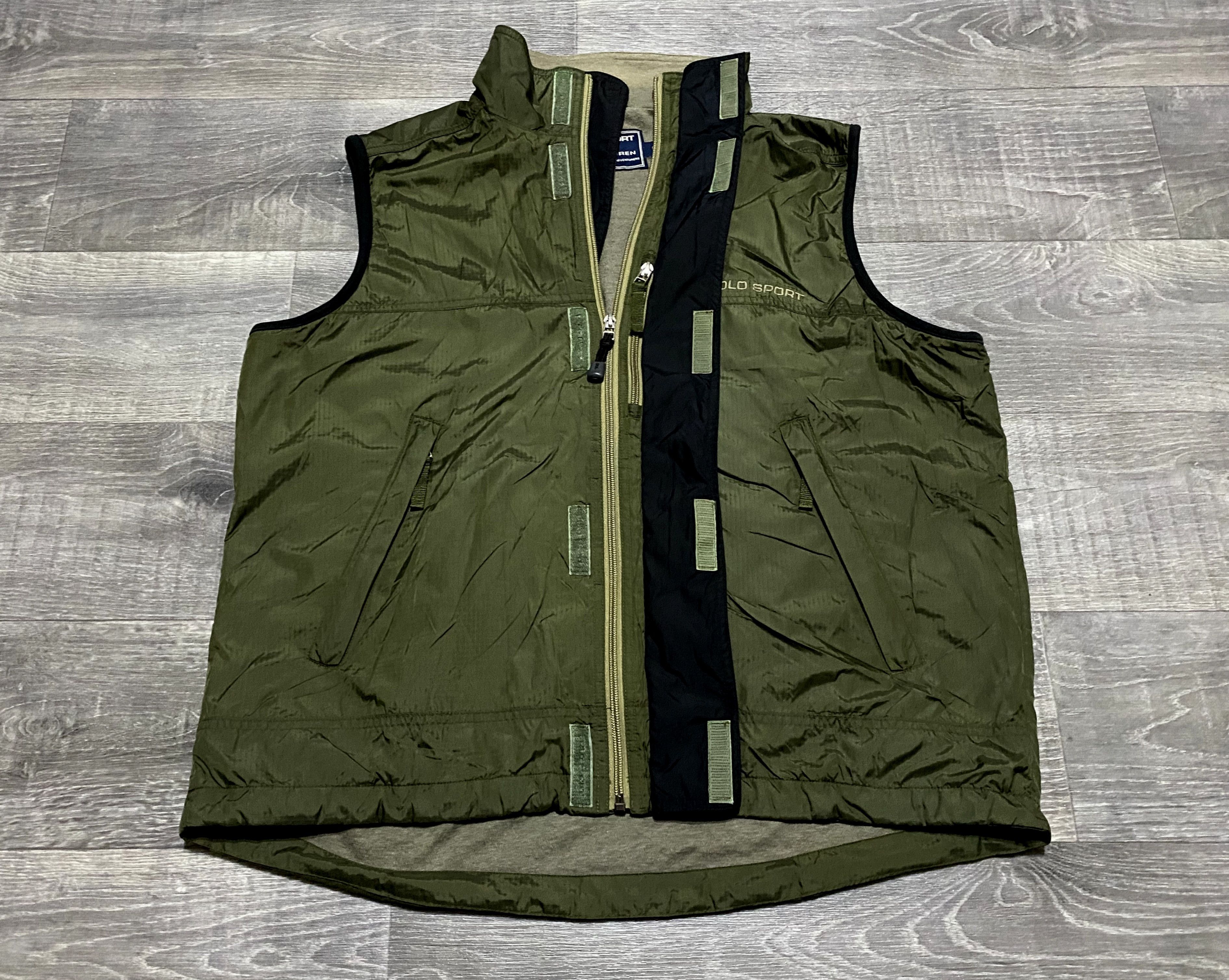 Polo Ralph Lauren Vintage Polo Sport Ralph Lauren Olive Zip Sleeveless Vest Size US L / EU 52-54 / 3 - 4 Thumbnail