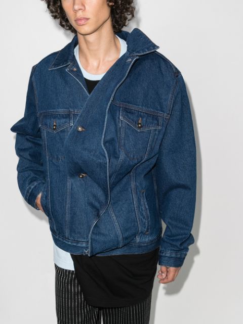 Y/PROJECT ジップアップ　パデッドジャケット Y/Project Y/Project padded oversize asymmetric denim jacket