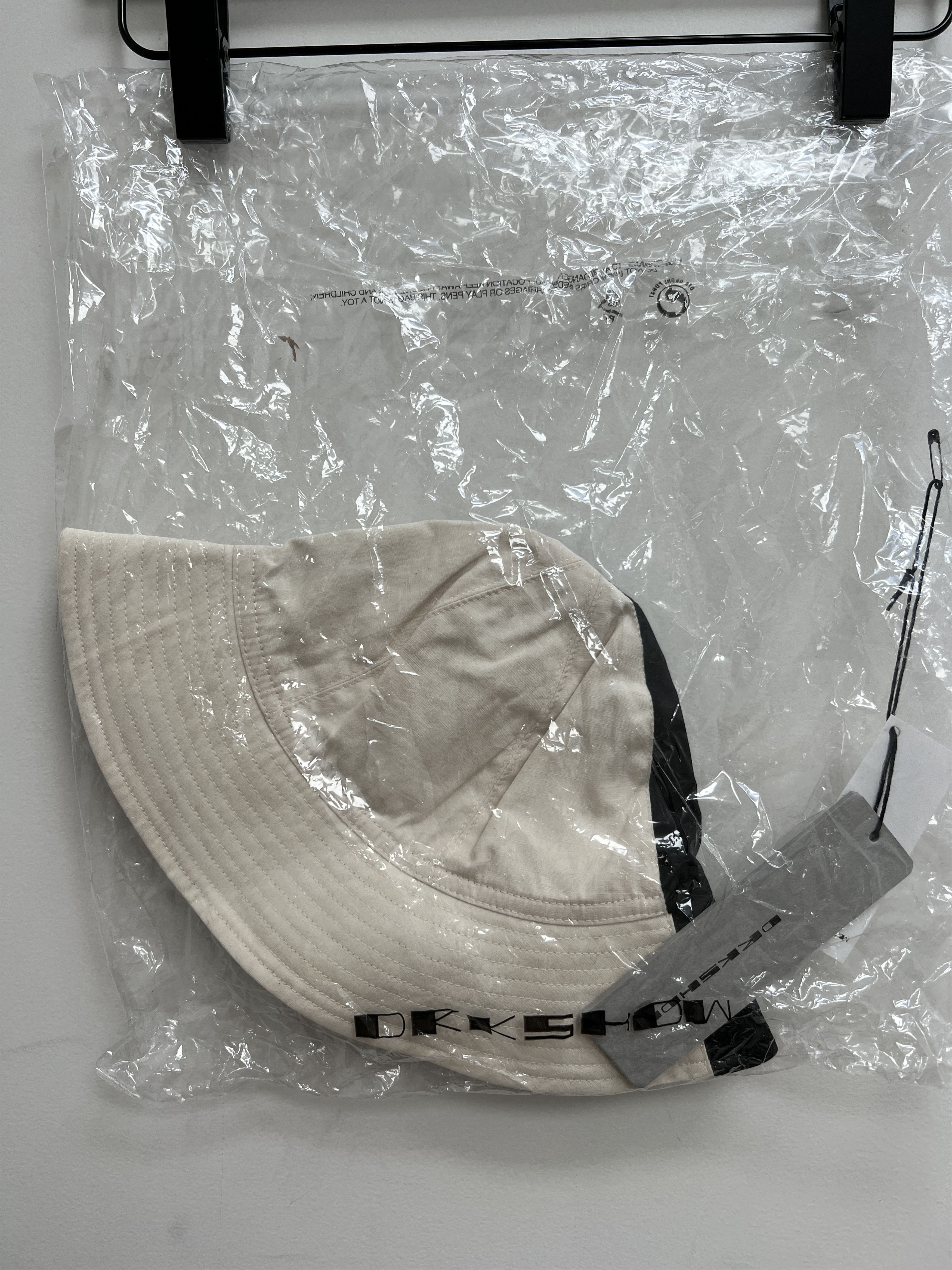 Rick Owens Drkshdw gilligan 2 tone bucket hat black milk Size ONE SIZE - 3 Thumbnail