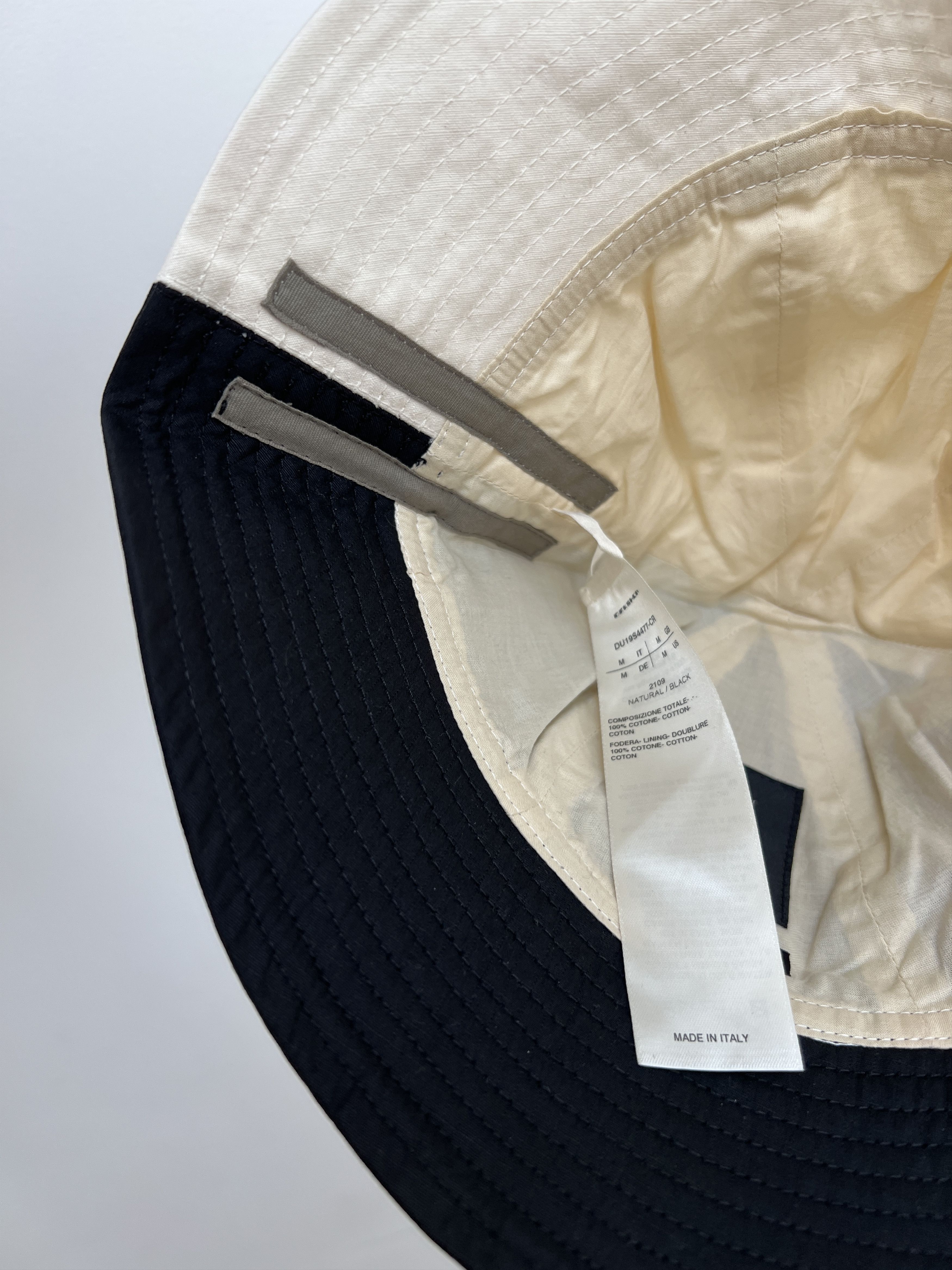 Rick Owens Drkshdw gilligan 2 tone bucket hat black milk Size ONE SIZE - 10 Thumbnail