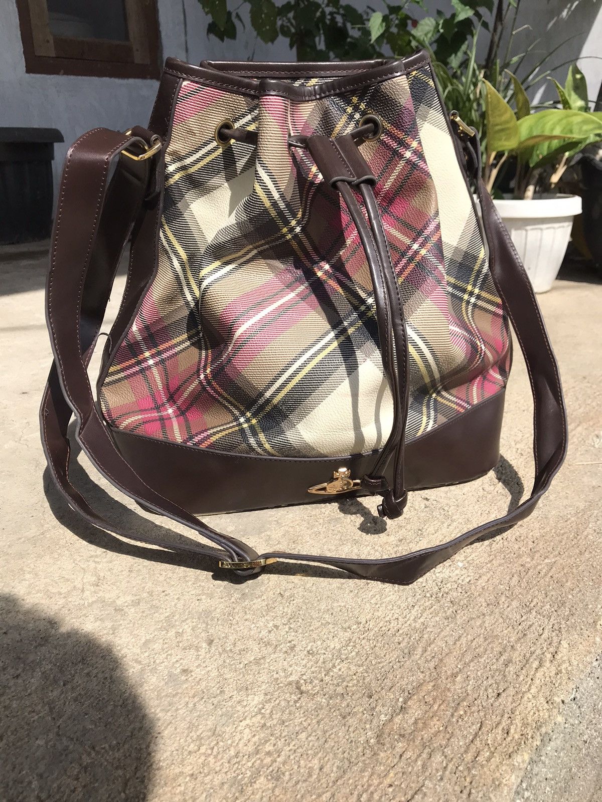 Vivienne Westwood Viviene Westwood Plaid Bucket Bag Size ONE SIZE - 2 Thumbnail