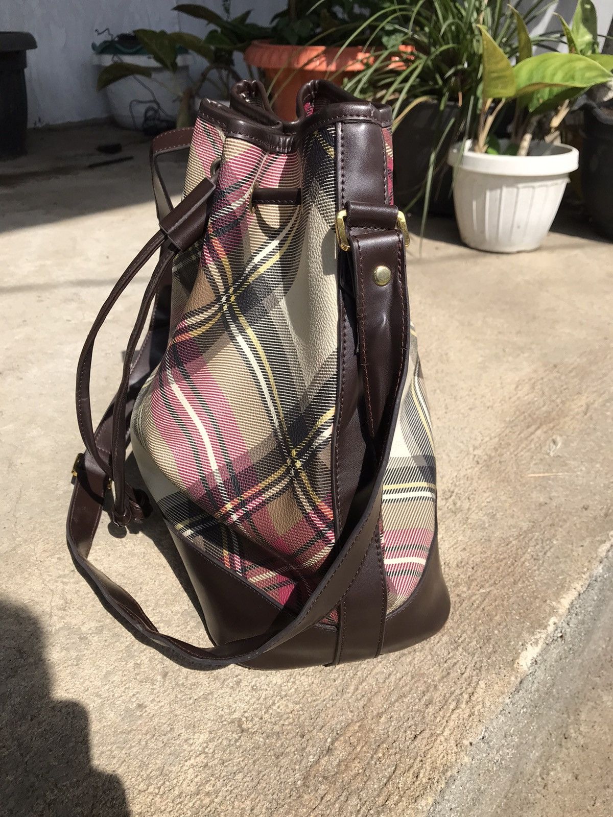 Vivienne Westwood Viviene Westwood Plaid Bucket Bag Size ONE SIZE - 5 Thumbnail