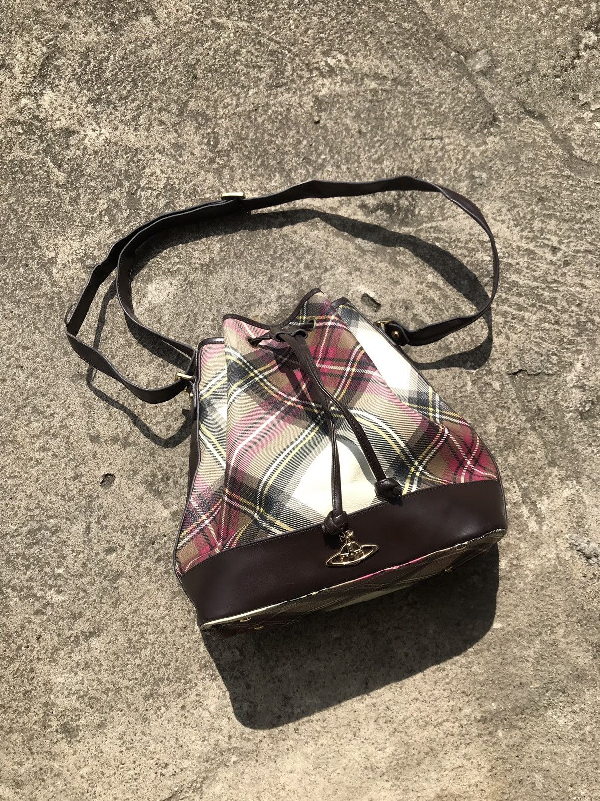 Vivienne Westwood Viviene Westwood Plaid Bucket Bag Size ONE SIZE - 1 Thumbnail