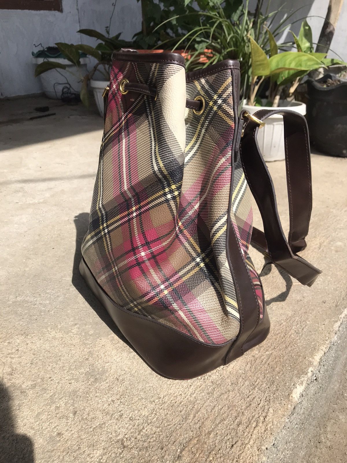 Vivienne Westwood Viviene Westwood Plaid Bucket Bag Size ONE SIZE - 4 Thumbnail