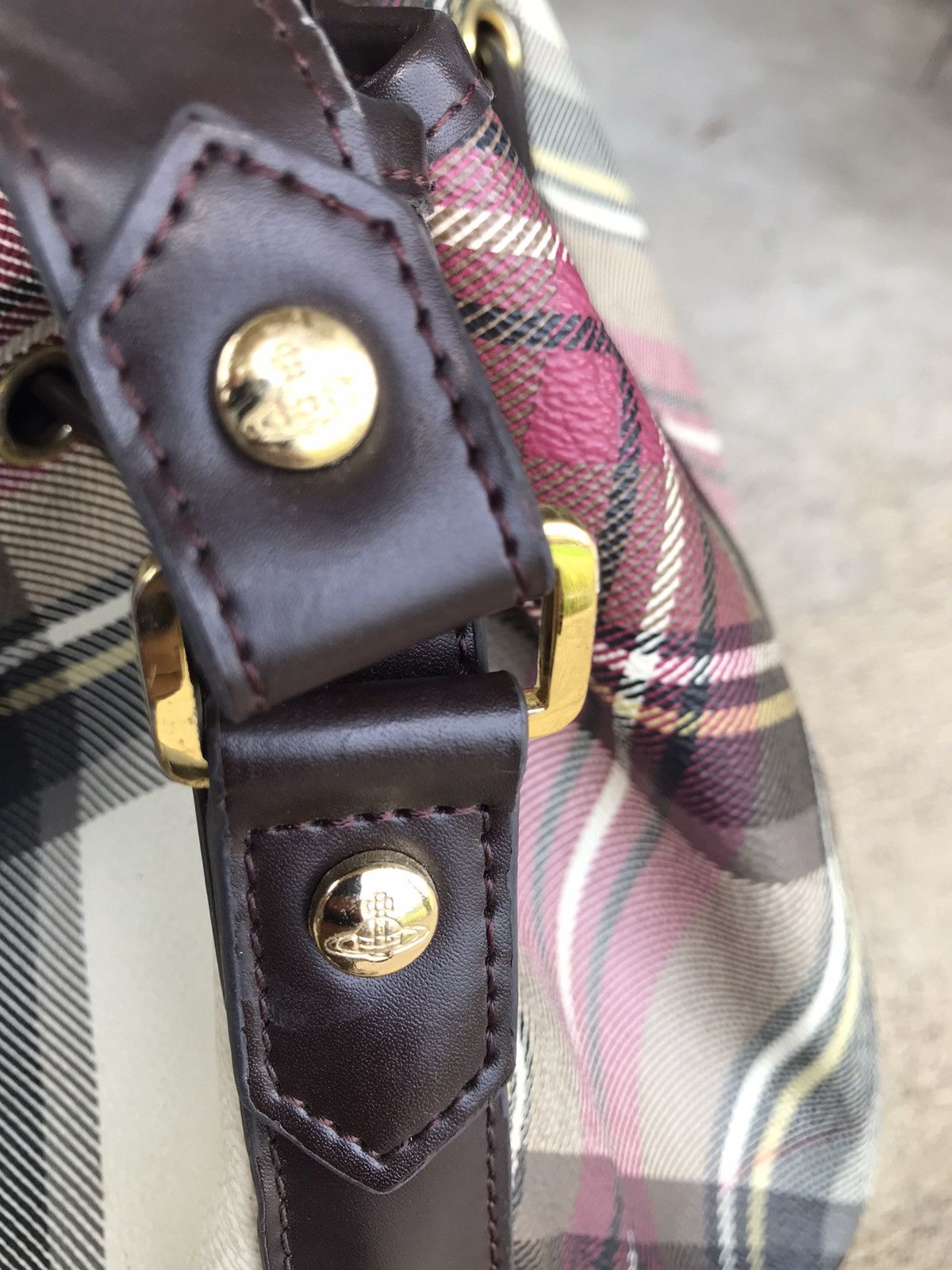 Vivienne Westwood Viviene Westwood Plaid Bucket Bag Size ONE SIZE - 9 Thumbnail
