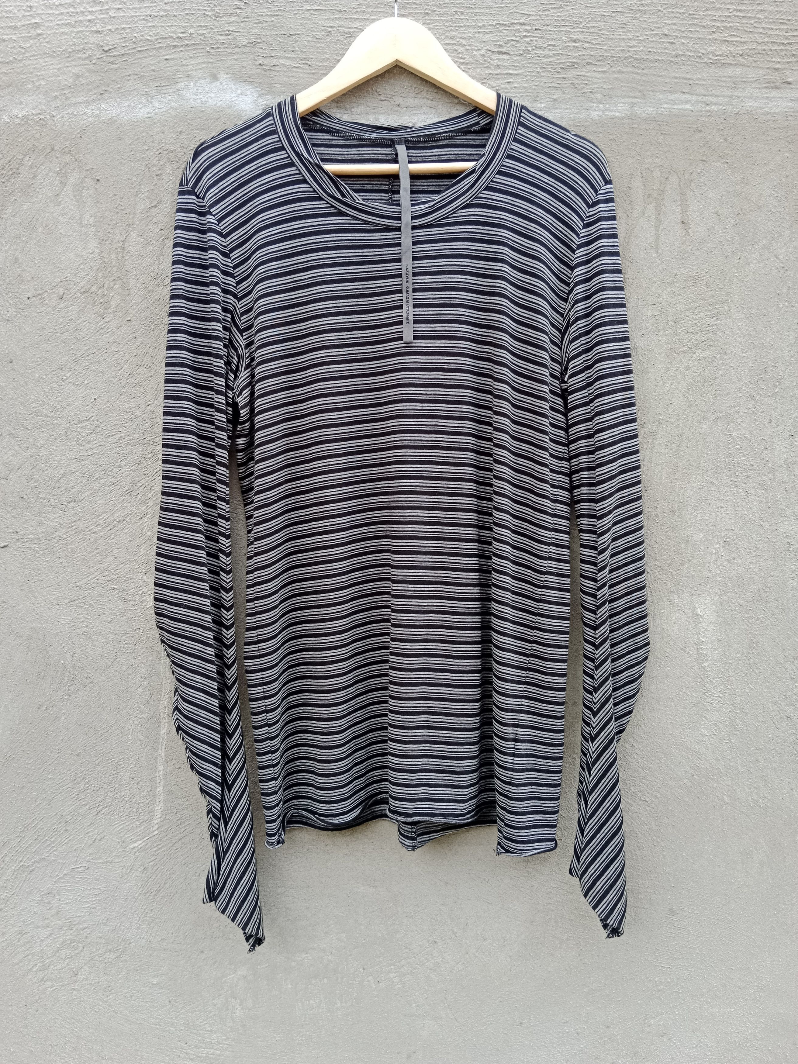 Curved Sleeves Stripe Long Sleeves