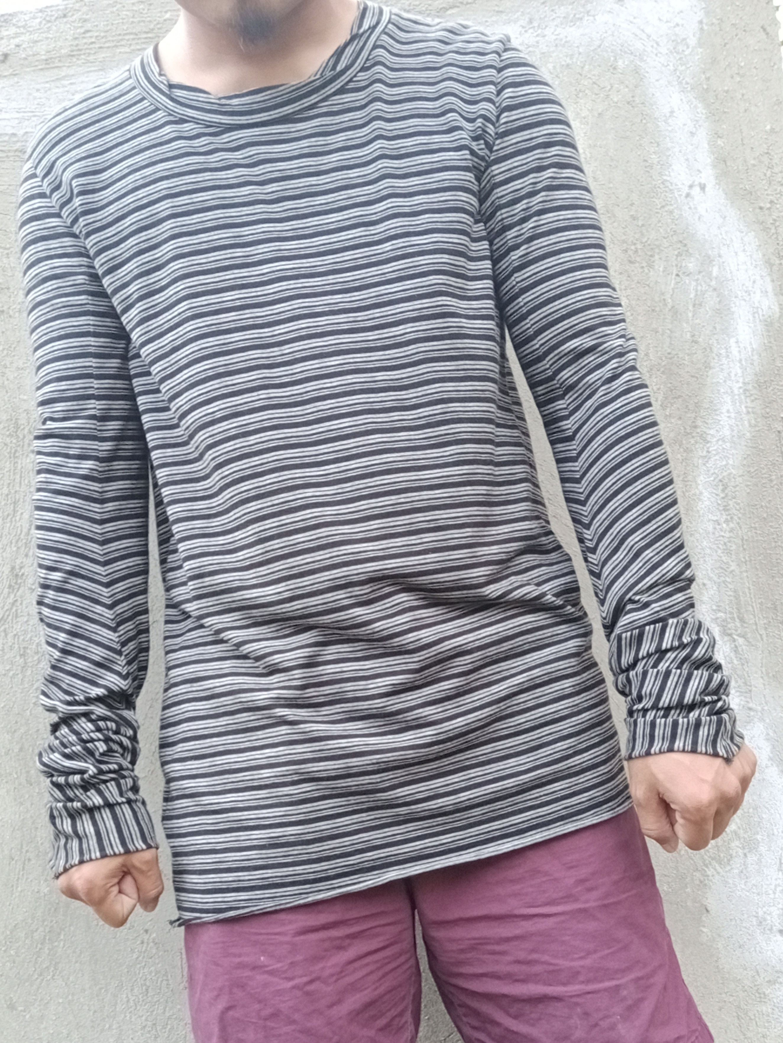 Attachment Curved Sleeves Stripe Long Sleeves Size US M / EU 48-50 / 2 - 13 Thumbnail