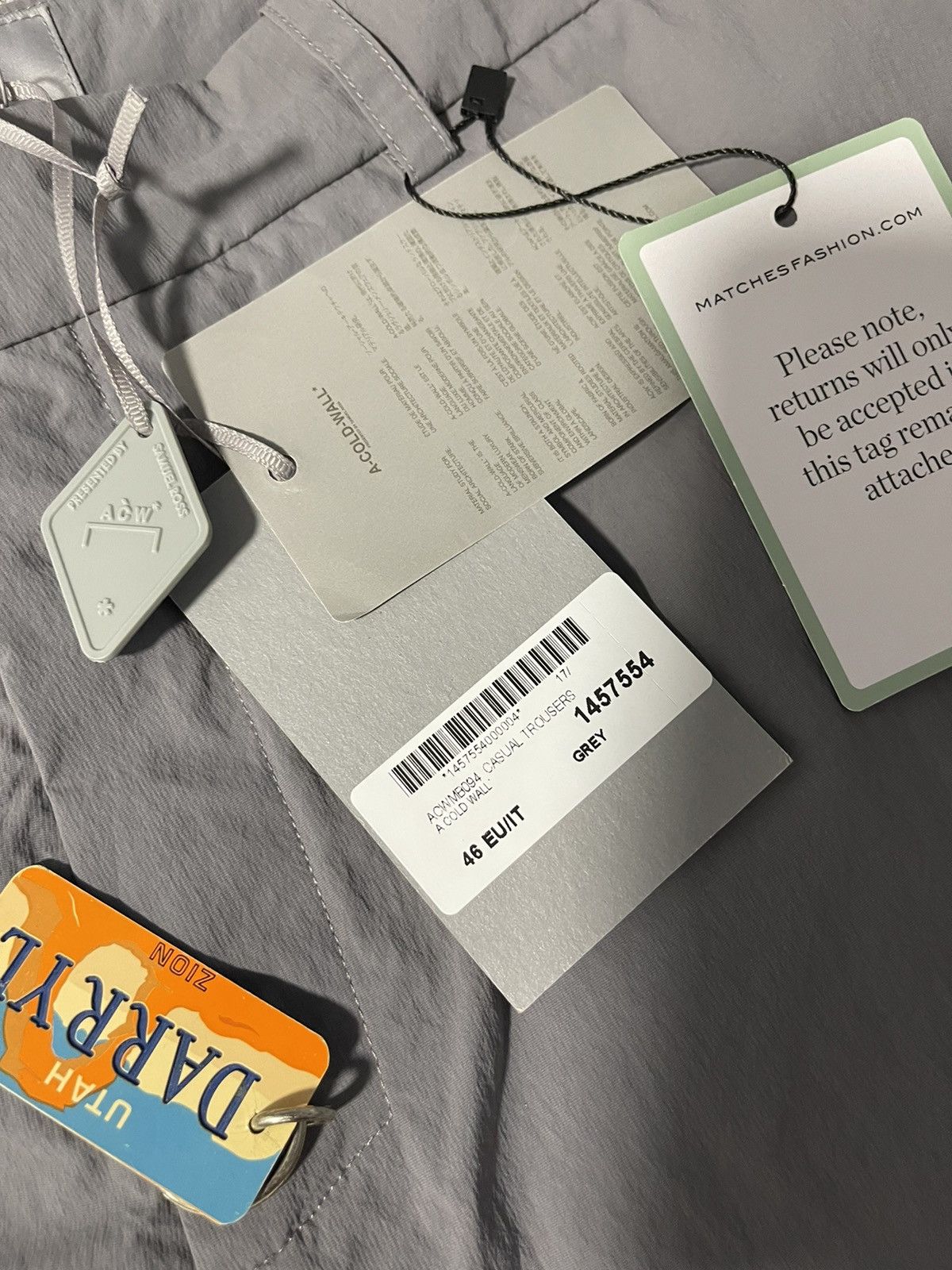 A-COLD-WALL* A COLD WALL STEALTH NYLON PANTS GREY Size US 30 / EU 46 - 4 Thumbnail