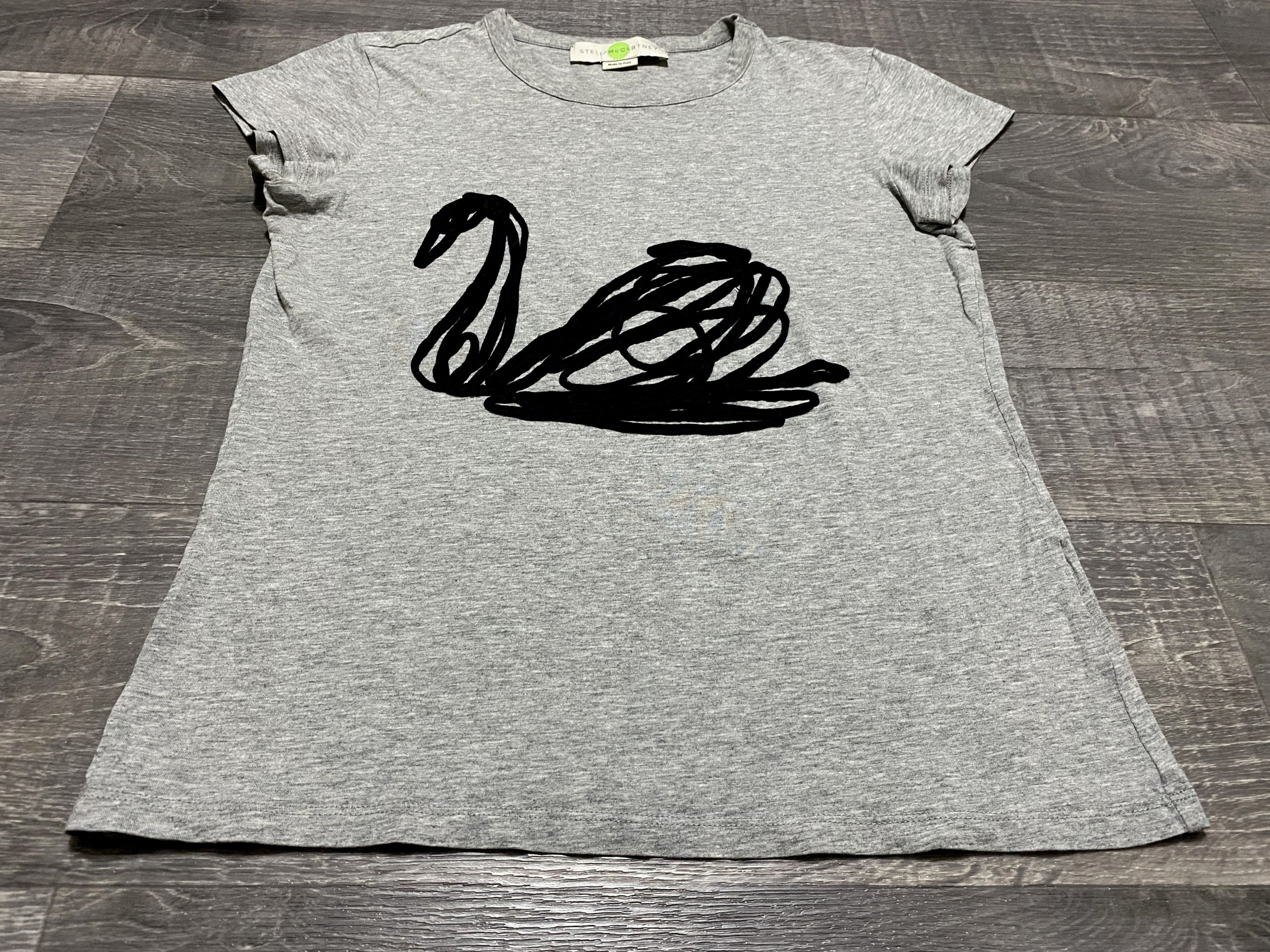 Stella McCartney Women's Stella McCartney Embroidery Swan Cotton T-shirt Size ONE SIZE - 3 Thumbnail