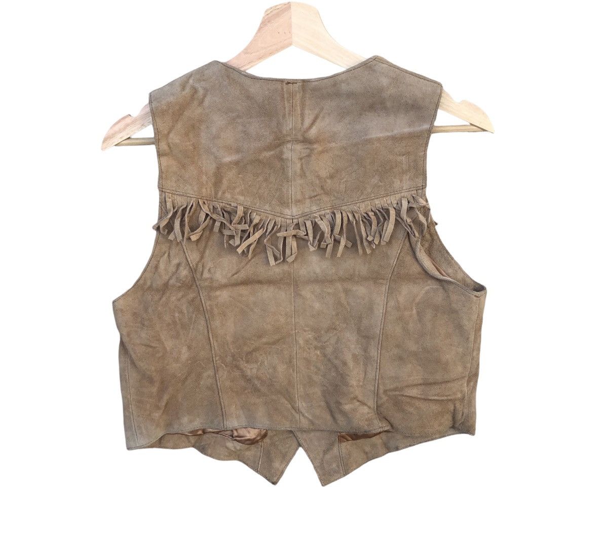 American Apparel × Cowboy Equipment × Next Level Apparel Vintage Indio Bondage Cowboy Equipment Leather Suade Vest Size US S / EU 44-46 / 1 - 7 Thumbnail