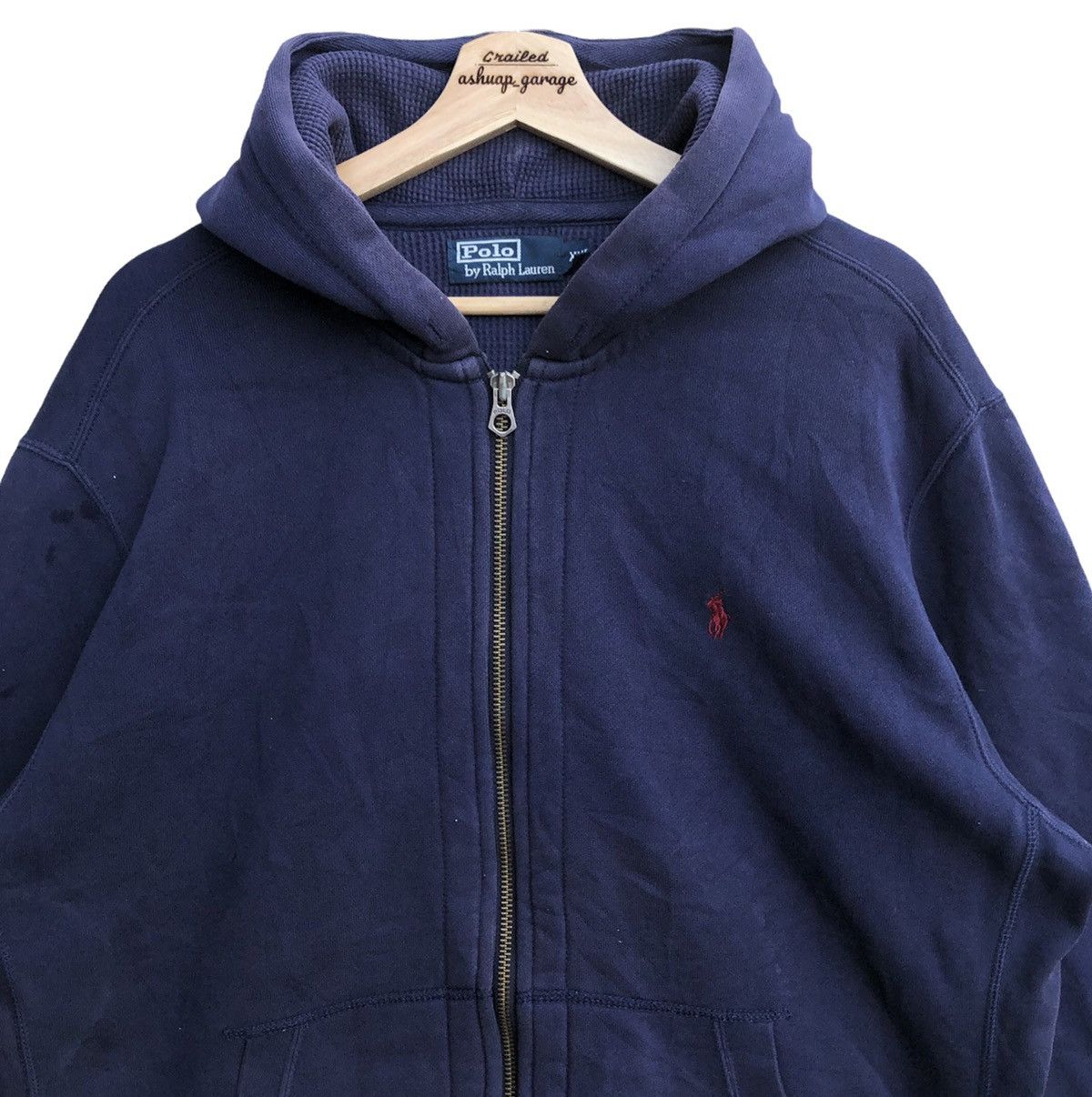 Polo Ralph Lauren × Ralph Lauren Oversized Polo Ralph Lauren Distressed Hoodie 0-1 Size US XL / EU 56 / 4 - 2 Thumbnail