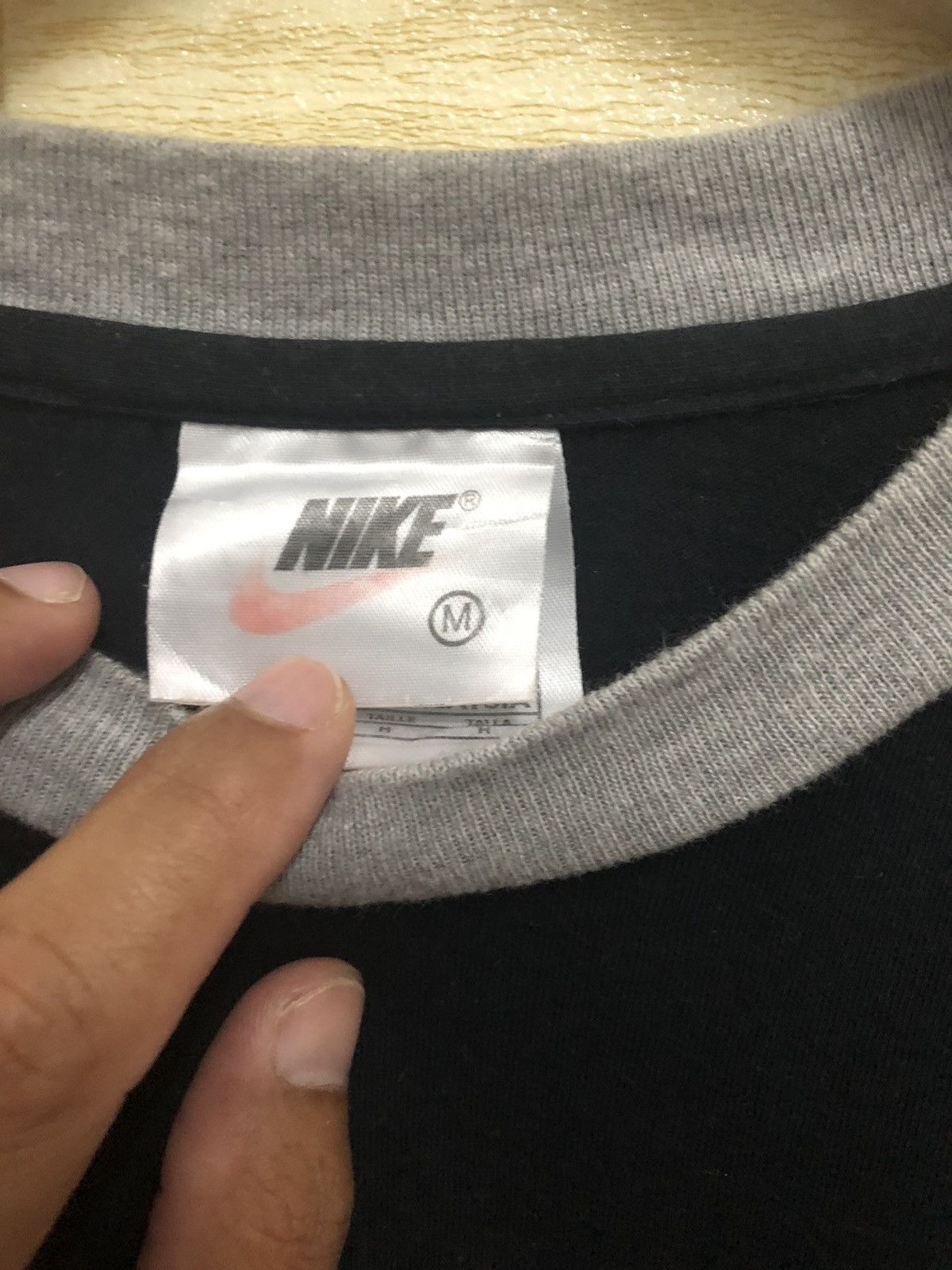 Nike × Vintage Vintage 90s Nike Ringer Shirt Size US M / EU 48-50 / 2 - 4 Thumbnail