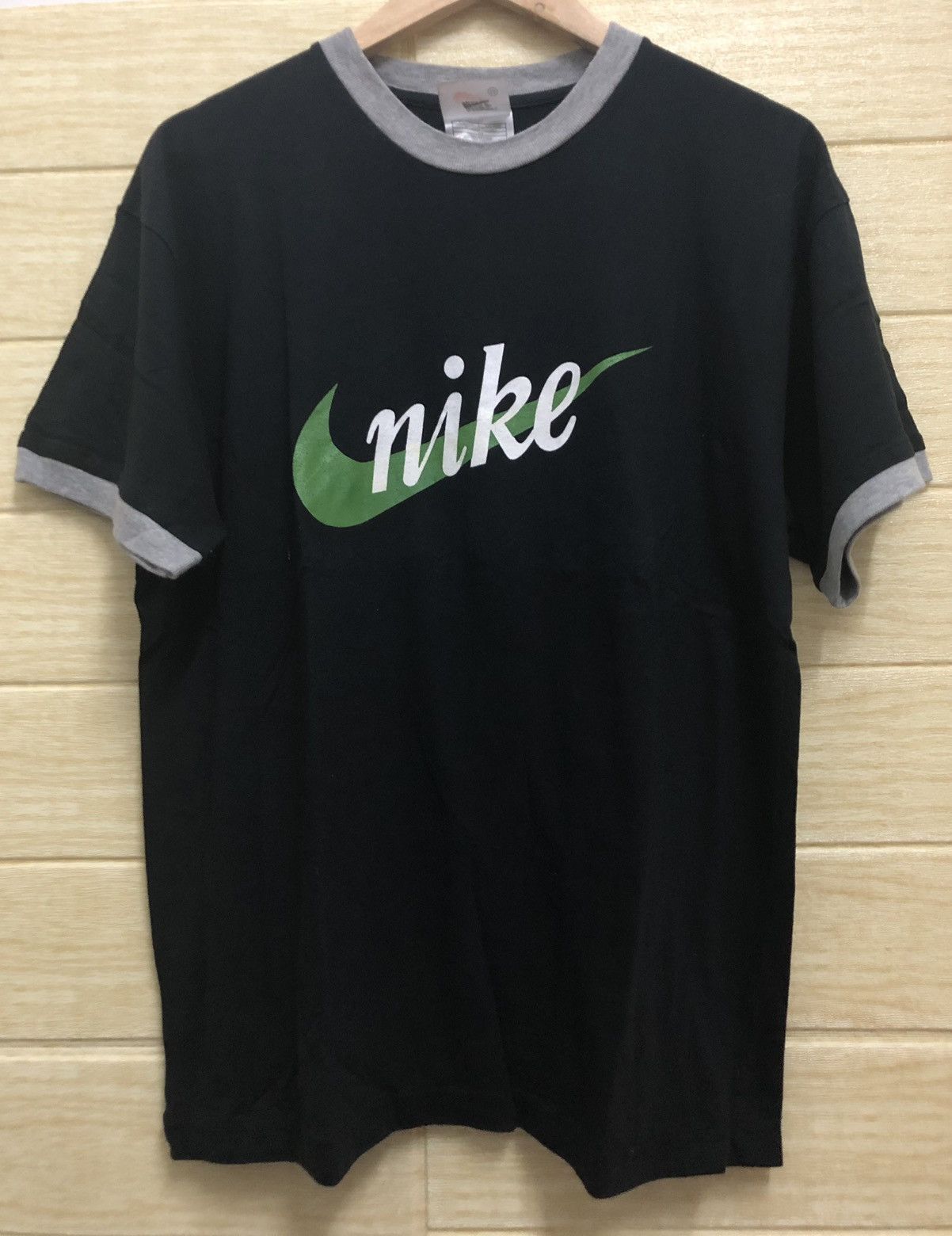 Nike × Vintage Vintage 90s Nike Ringer Shirt Size US M / EU 48-50 / 2 - 1 Thumbnail