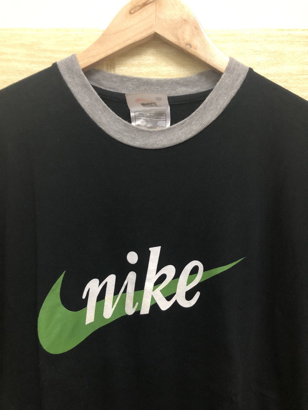 Nike × Vintage Vintage 90s Nike Ringer Shirt Size US M / EU 48-50 / 2 - 2 Thumbnail