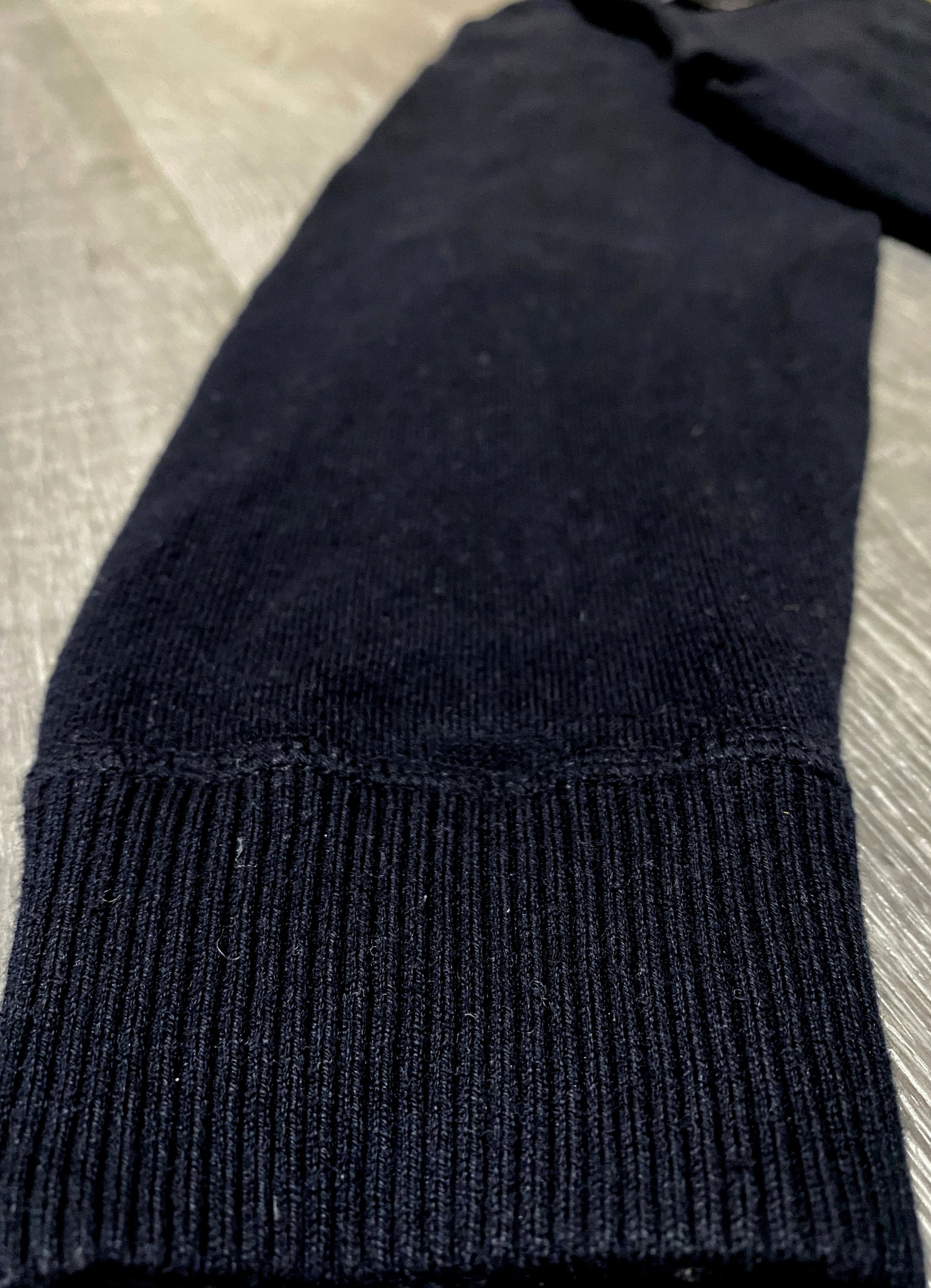 Ermenegildo Zegna Ermenegildo Zegna Navy Blue Mock Neck Cotton Zip Sweater Size US S / EU 44-46 / 1 - 12 Thumbnail