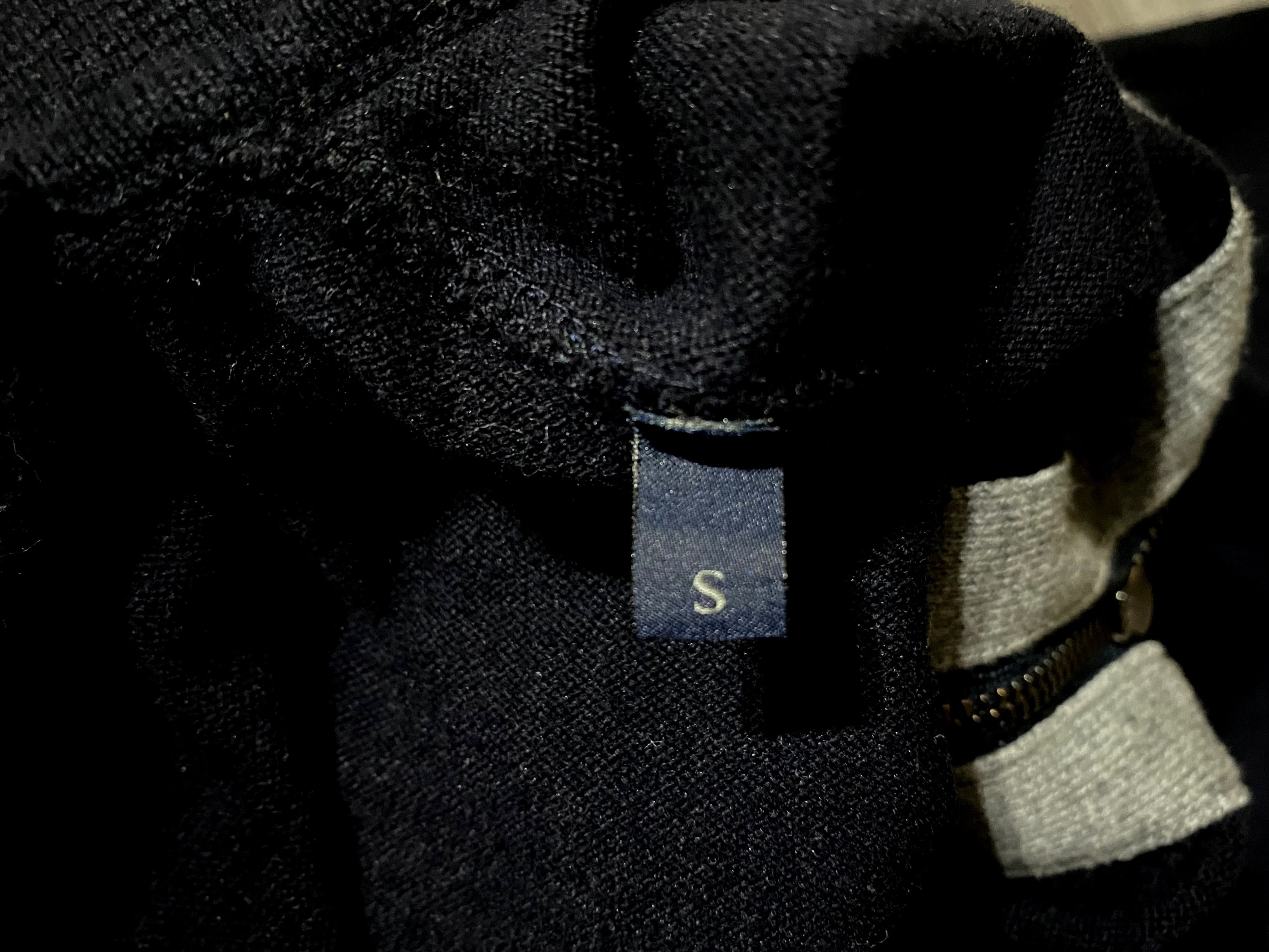 Ermenegildo Zegna Ermenegildo Zegna Navy Blue Mock Neck Cotton Zip Sweater Size US S / EU 44-46 / 1 - 14 Thumbnail