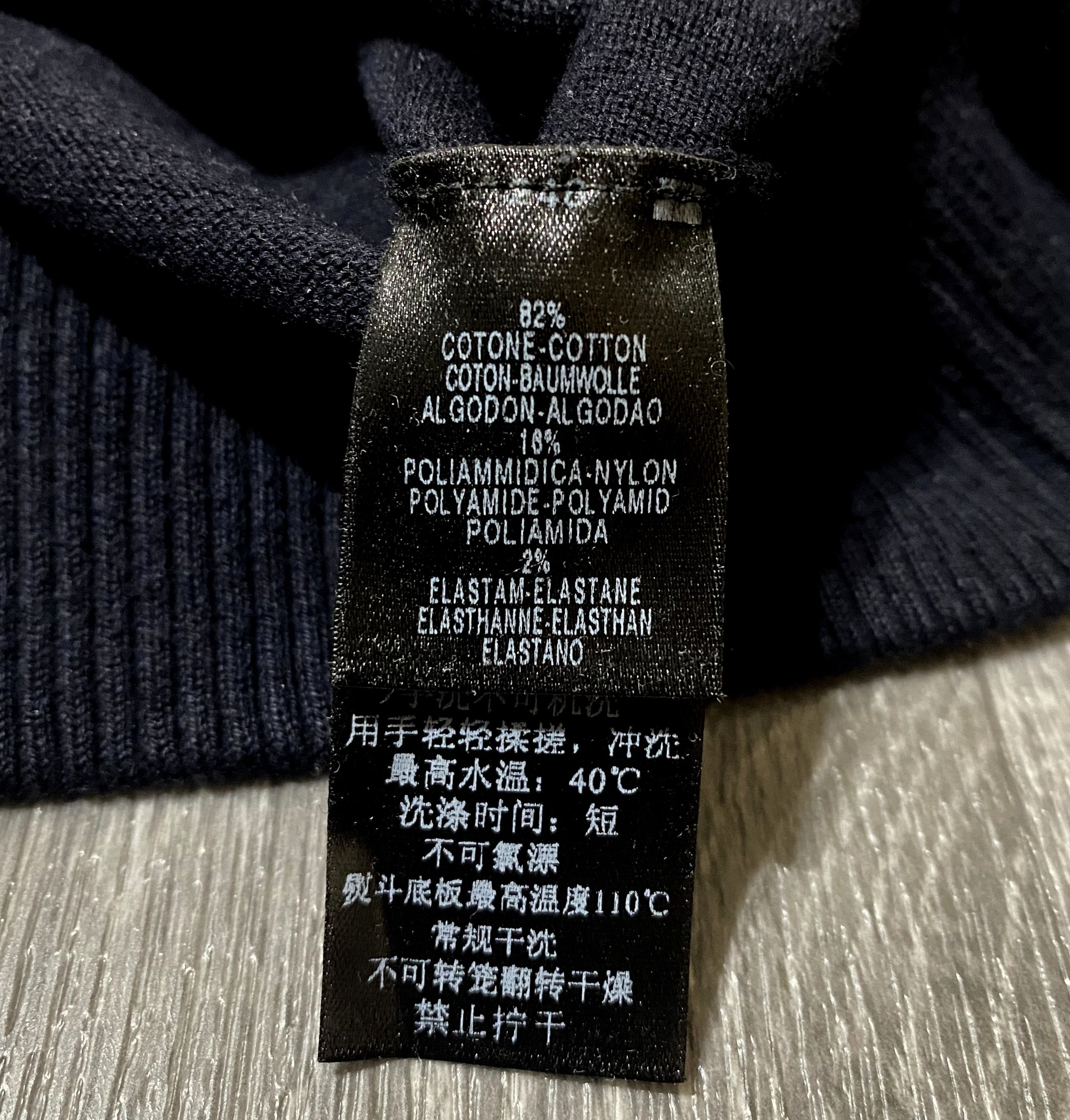 Ermenegildo Zegna Ermenegildo Zegna Navy Blue Mock Neck Cotton Zip Sweater Size US S / EU 44-46 / 1 - 15 Thumbnail