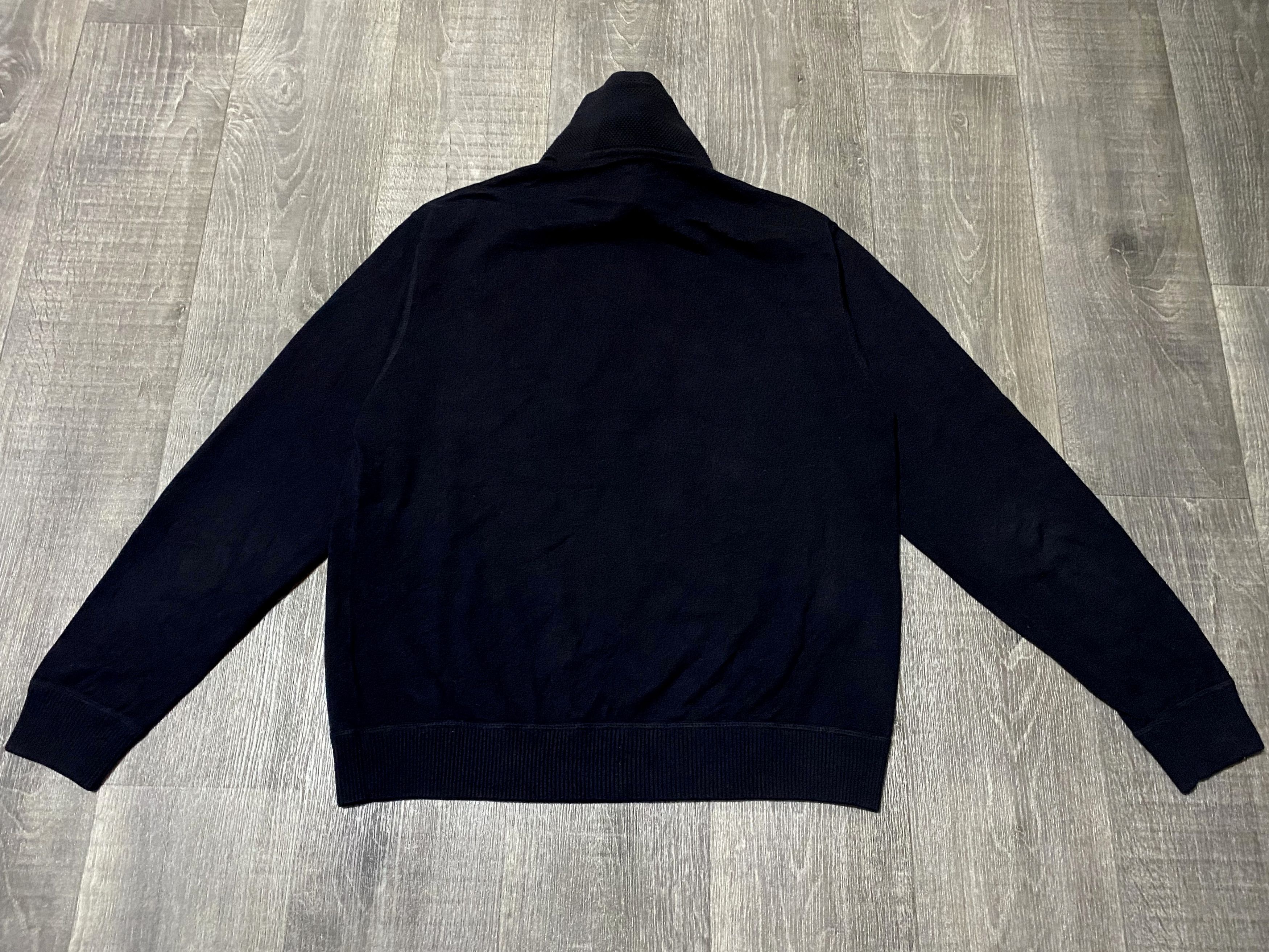 Ermenegildo Zegna Ermenegildo Zegna Navy Blue Mock Neck Cotton Zip Sweater Size US S / EU 44-46 / 1 - 3 Thumbnail