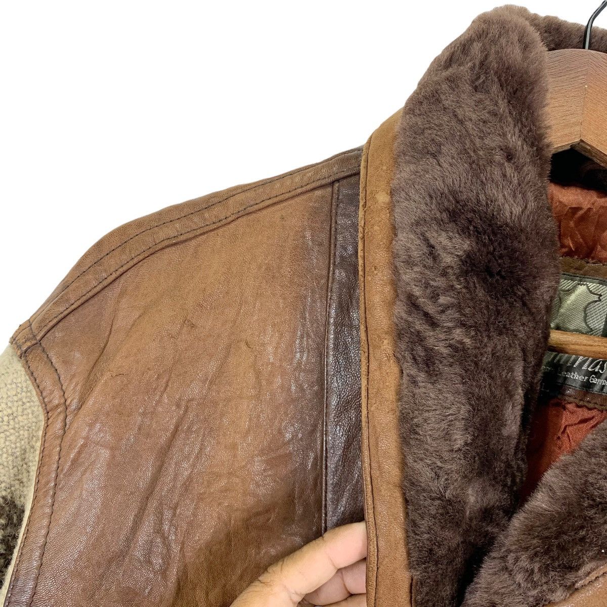 Native Ramon Rominas High Fashion Leather Garment Wool Jacket Size US L / EU 52-54 / 3 - 4 Thumbnail