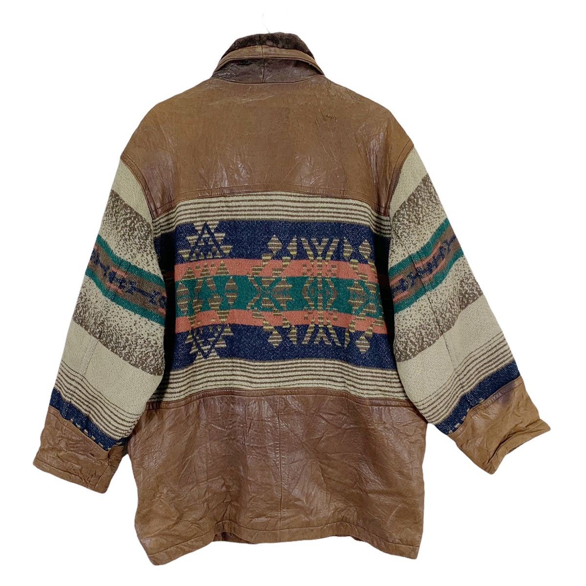 Native Ramon Rominas High Fashion Leather Garment Wool Jacket Size US L / EU 52-54 / 3 - 8 Thumbnail