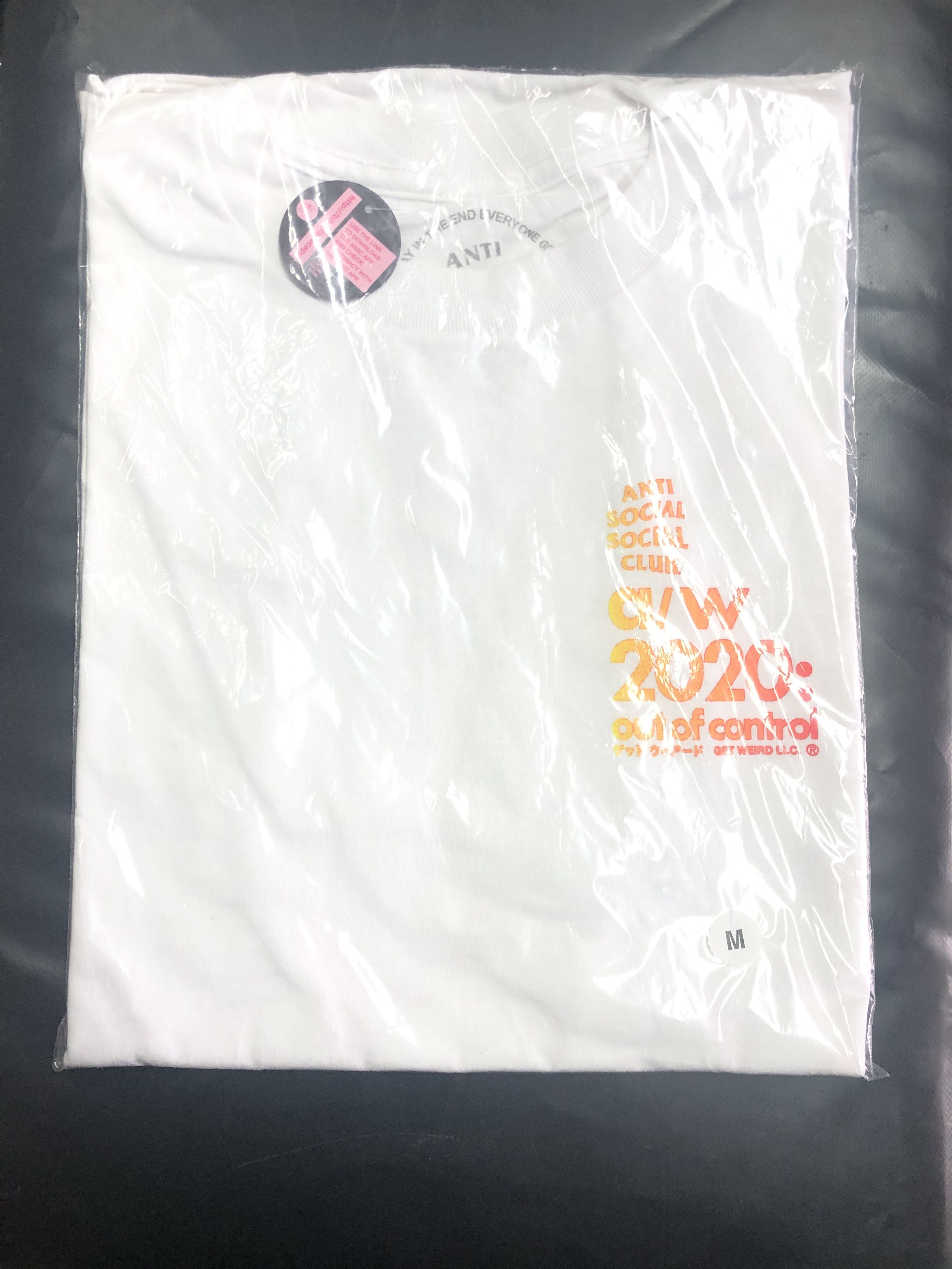 Anti Social Social Club DS ASSC 2020 Out of control White Tee FTP FOG CDG BAPE KITH Size US M / EU 48-50 / 2 - 2 Thumbnail