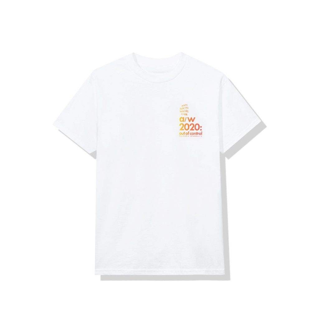 Anti Social Social Club DS ASSC 2020 Out of control White Tee FTP FOG CDG BAPE KITH Size US M / EU 48-50 / 2 - 4 Thumbnail