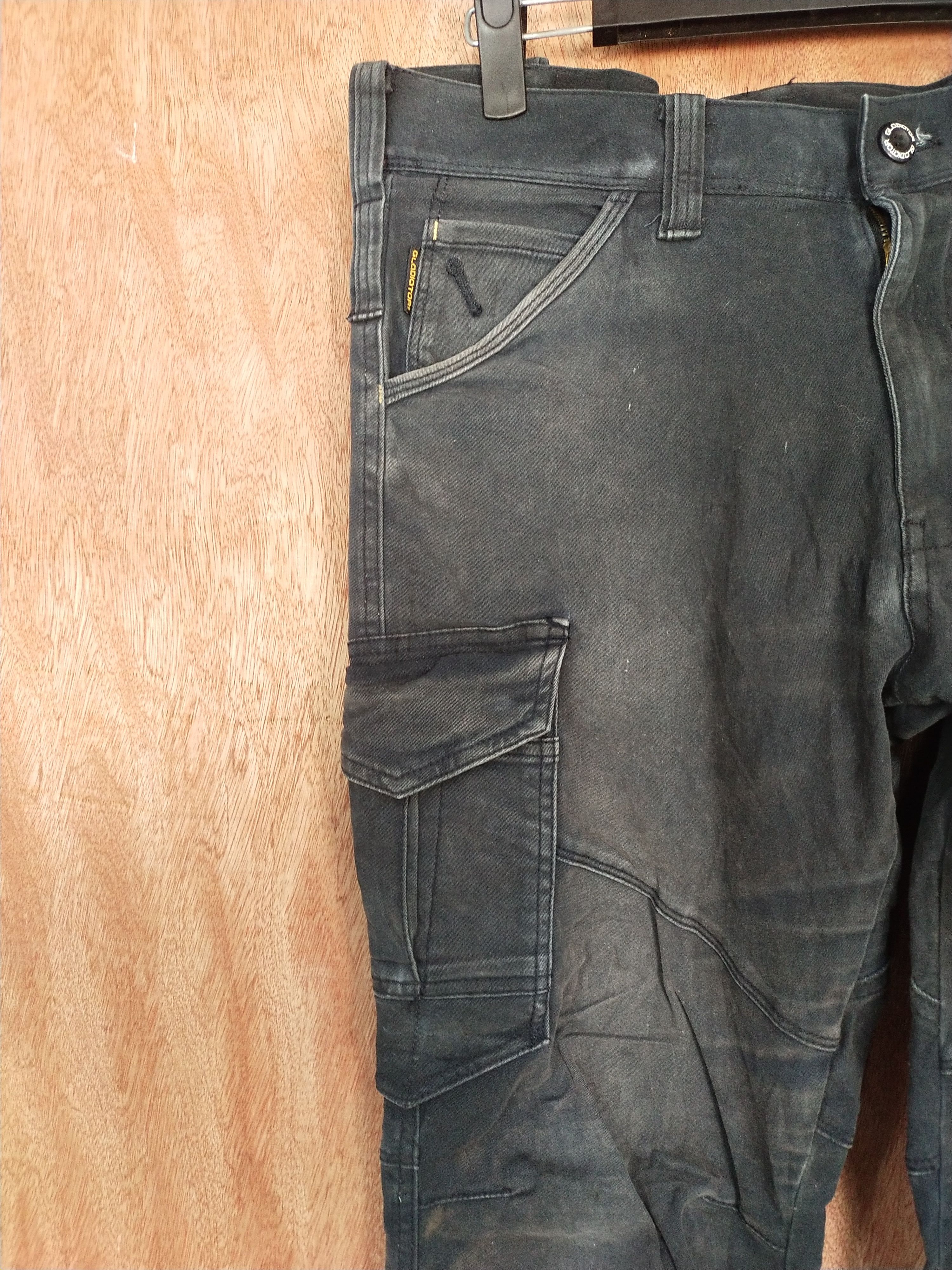 Japanese Brand Gladiator black multipocket utility cargo pants #S136 Size US 33 - 6 Thumbnail