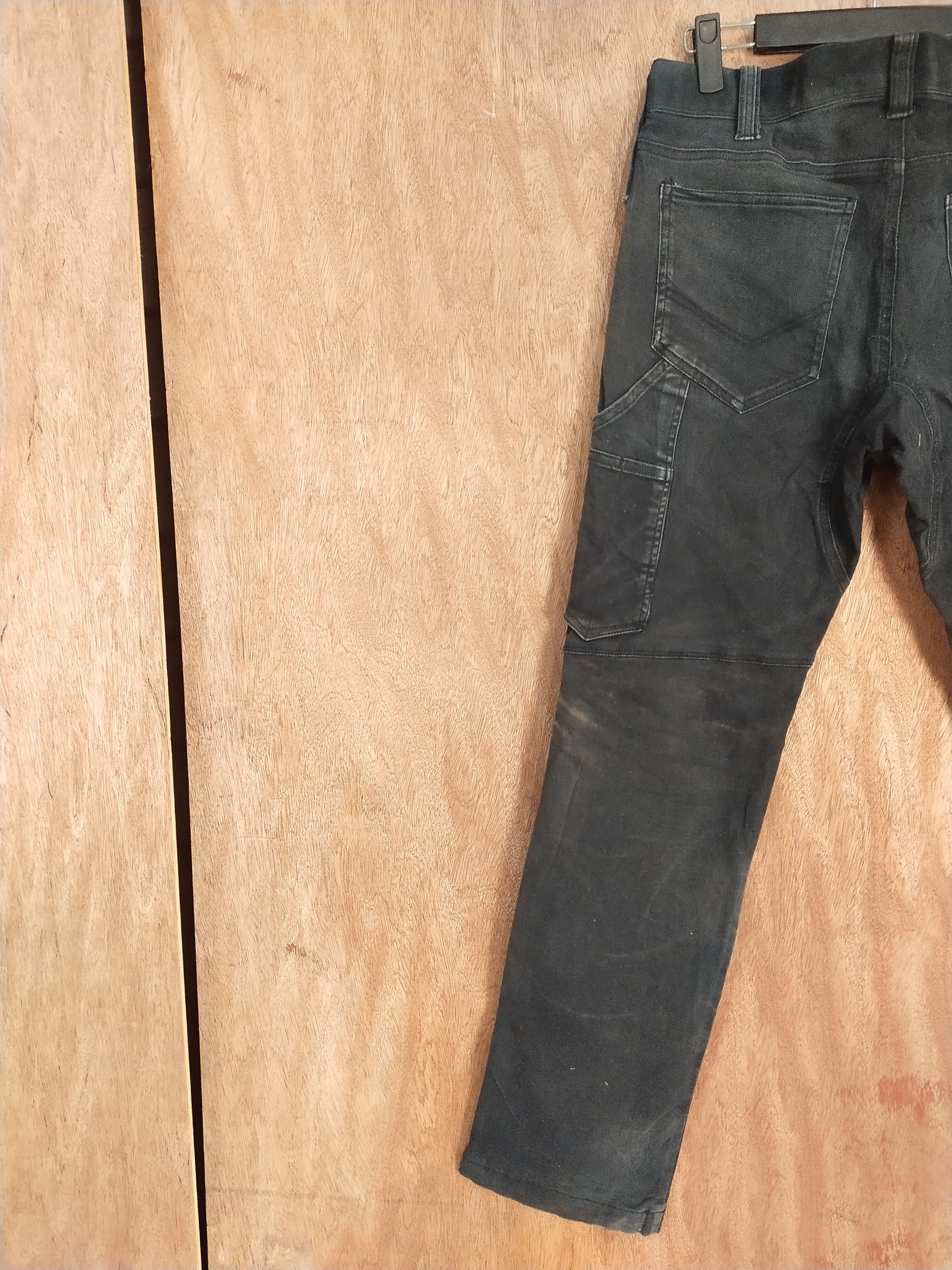 Japanese Brand Gladiator black multipocket utility cargo pants #S136 Size US 33 - 12 Thumbnail