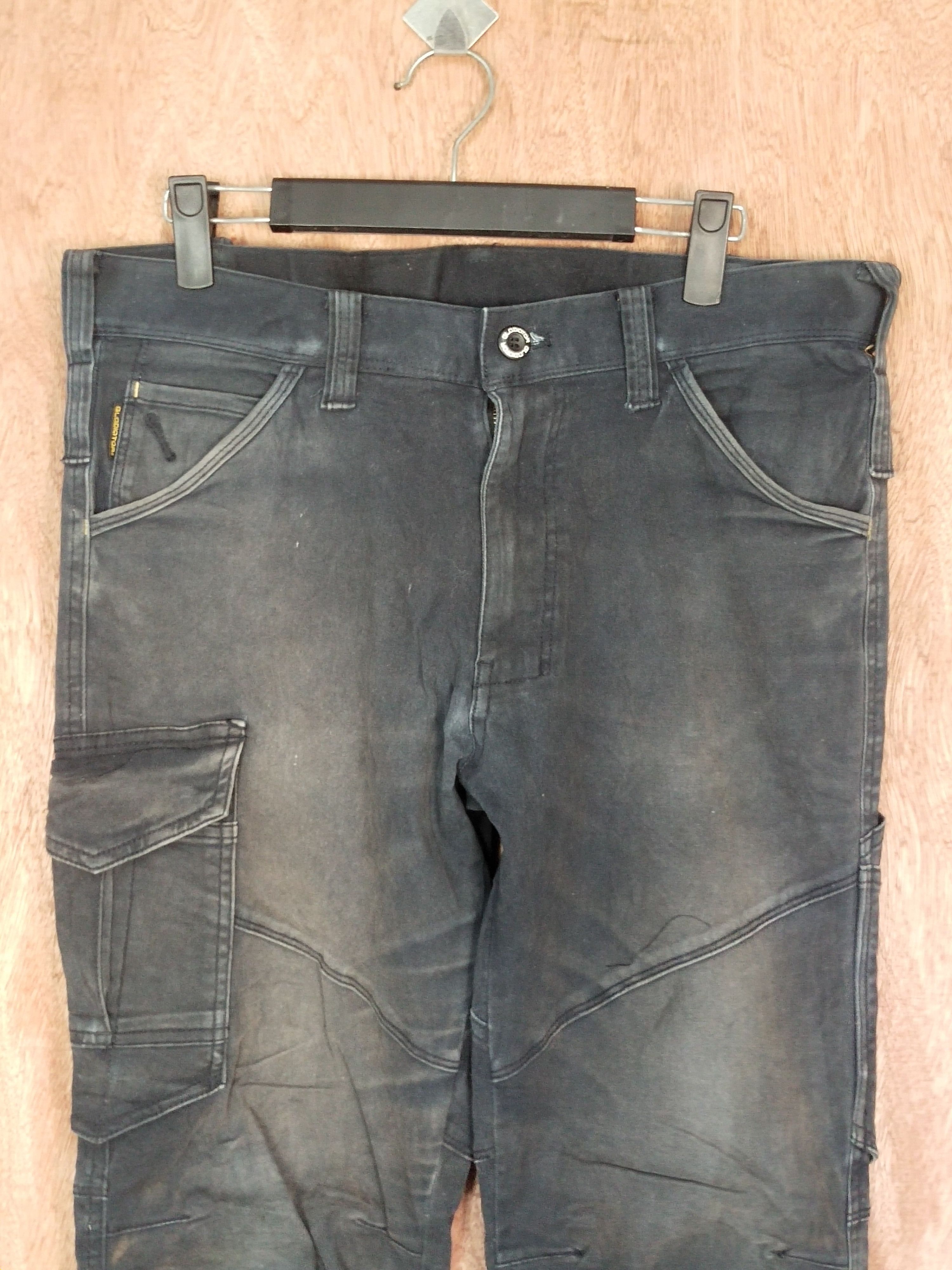 Japanese Brand Gladiator black multipocket utility cargo pants #S136 Size US 33 - 2 Thumbnail