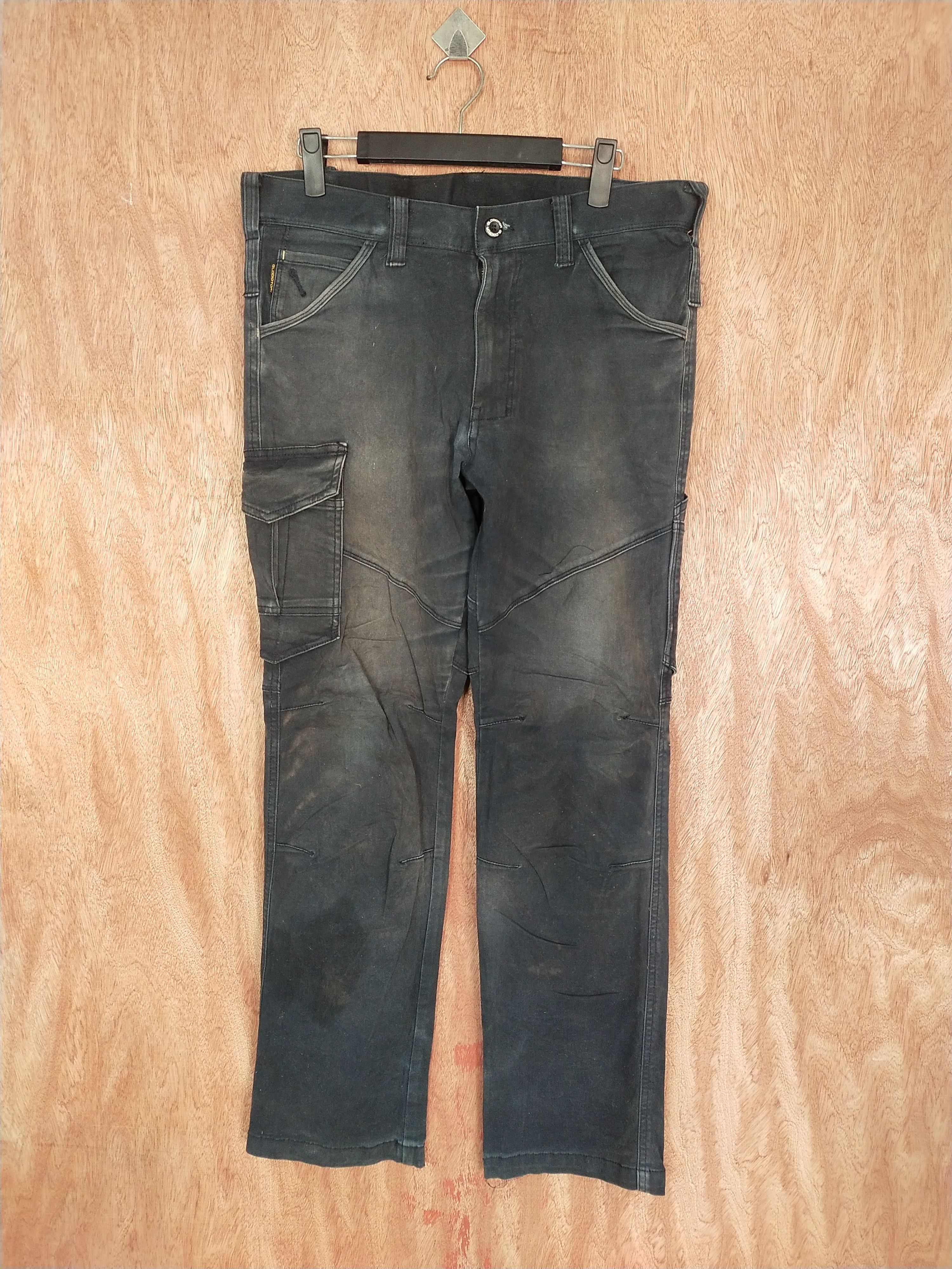 Japanese Brand Gladiator black multipocket utility cargo pants #S136 Size US 33 - 1 Thumbnail