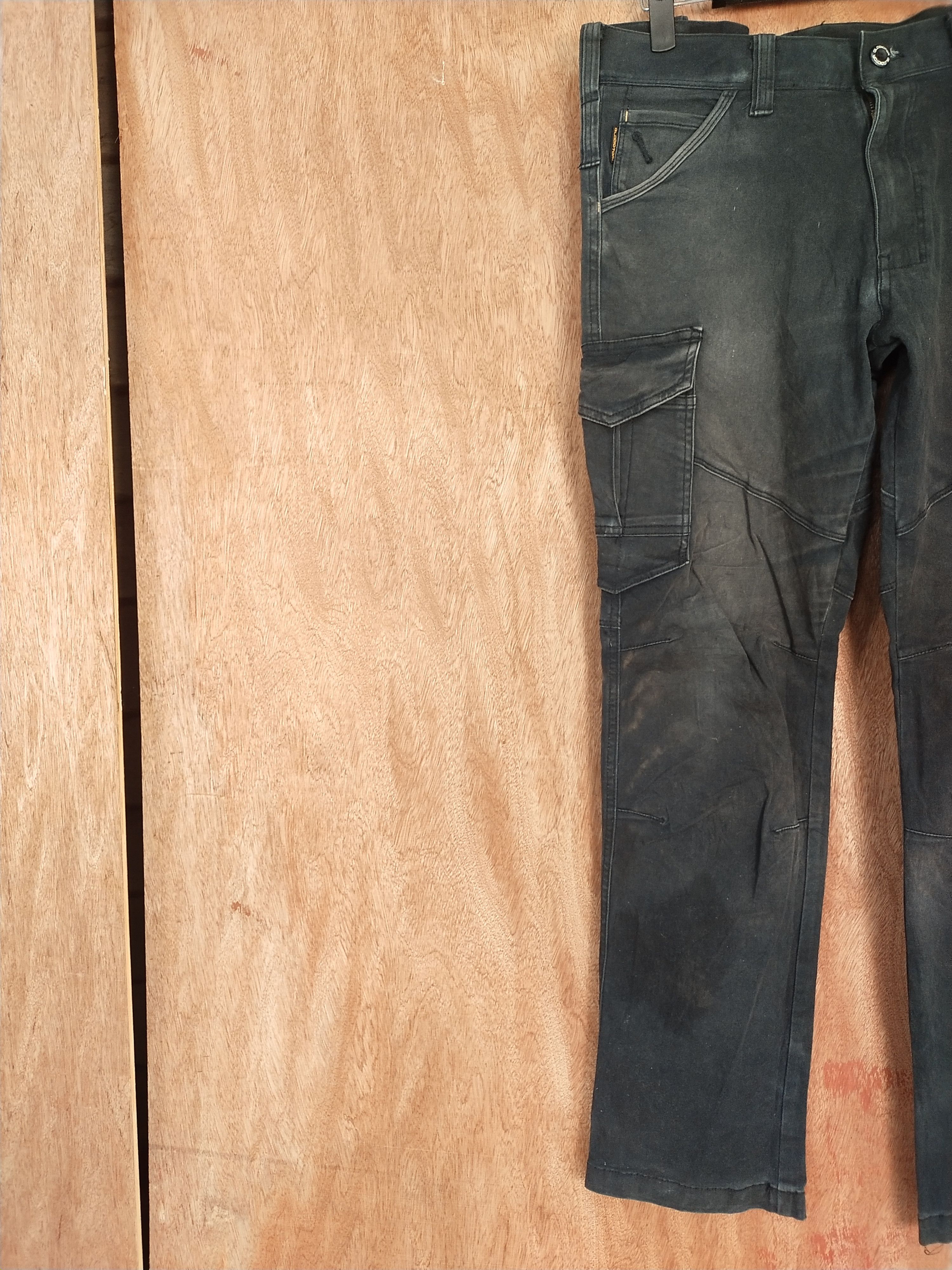 Japanese Brand Gladiator black multipocket utility cargo pants #S136 Size US 33 - 5 Thumbnail