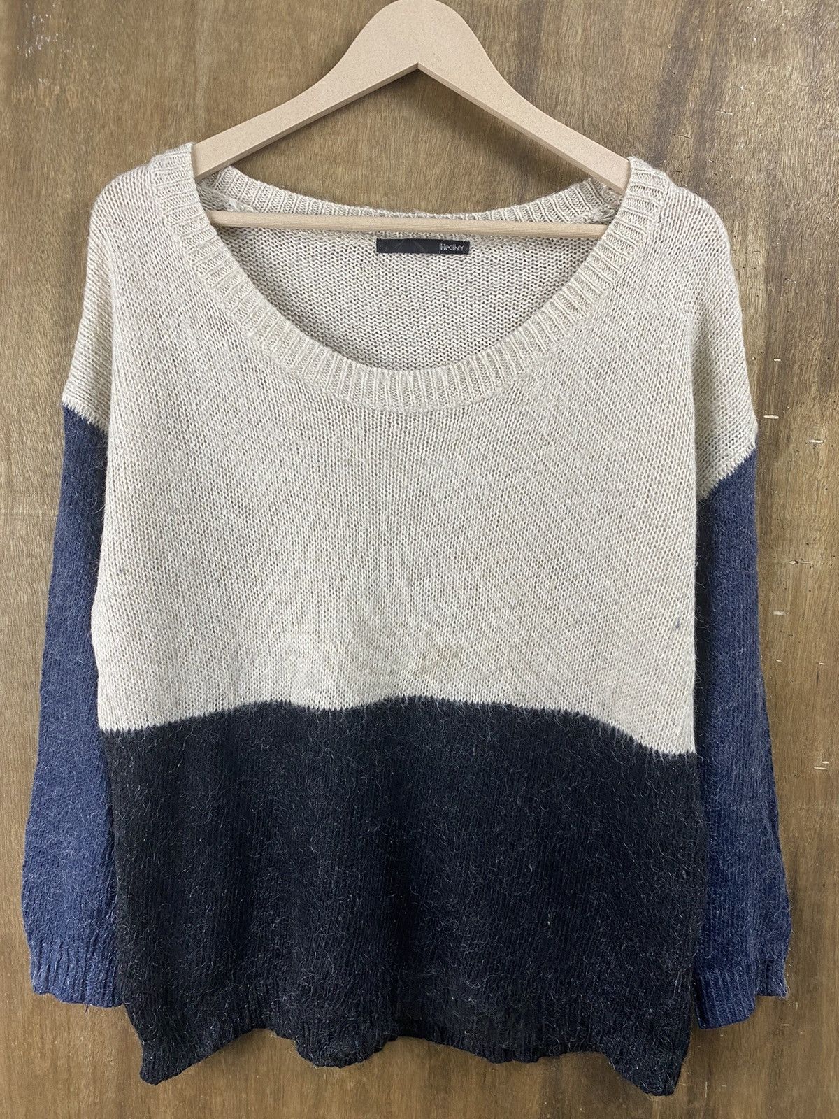 Homespun Knitwear × Japanese Brand Heather 3 tone japan knitwear #Z069 Size US M / EU 48-50 / 2 - 6 Thumbnail