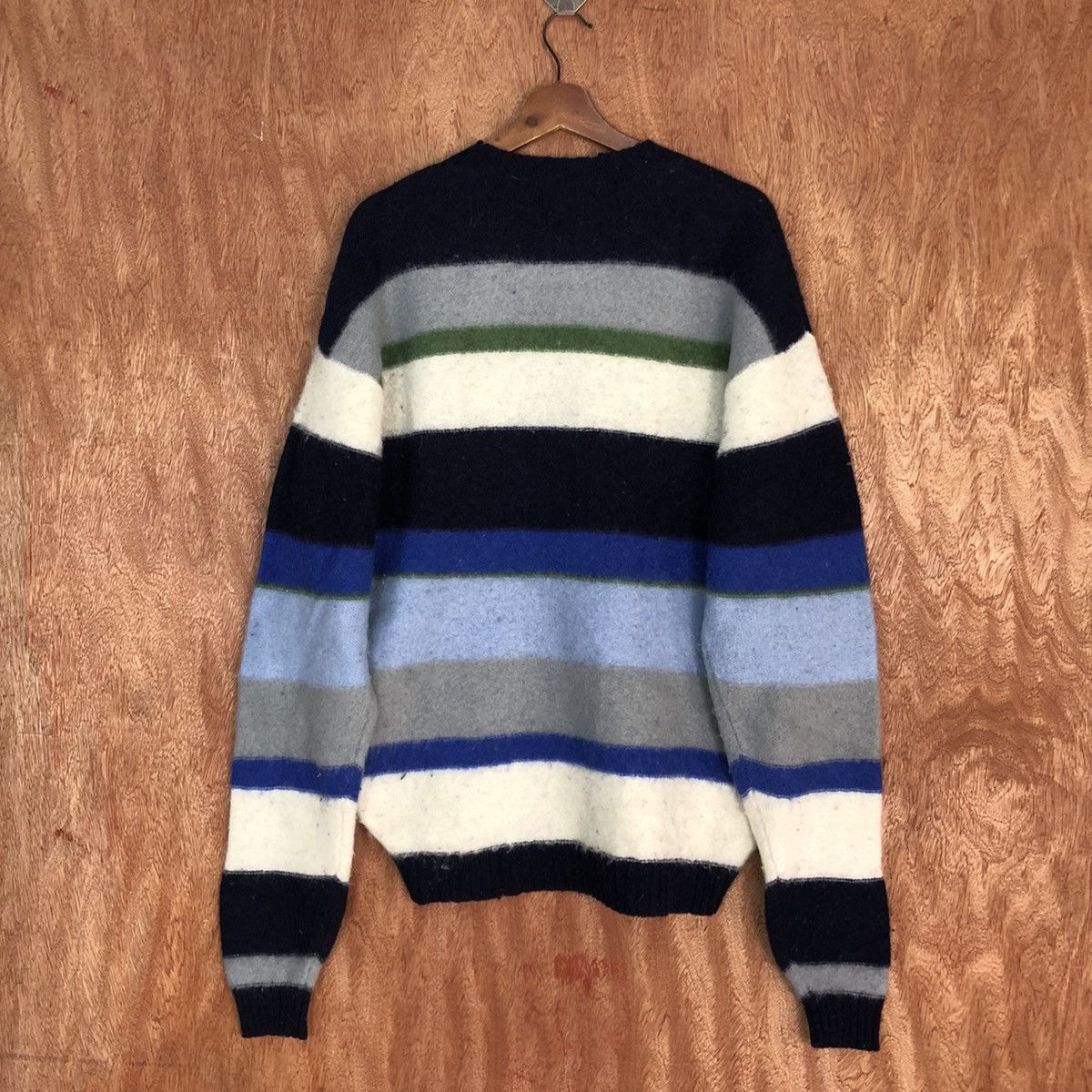 Vintage OP stripe Mohair shaggy knitwear Sweatshirt #H303 Size US L / EU 52-54 / 3 - 14 Thumbnail