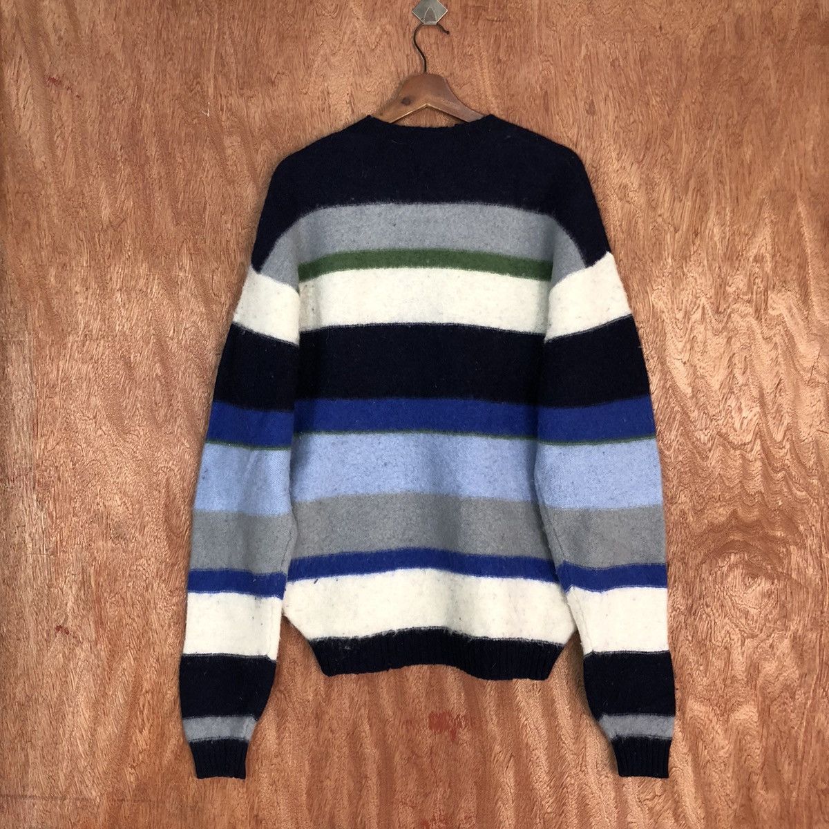 Vintage OP stripe Mohair shaggy knitwear Sweatshirt #H303 Size US L / EU 52-54 / 3 - 12 Thumbnail