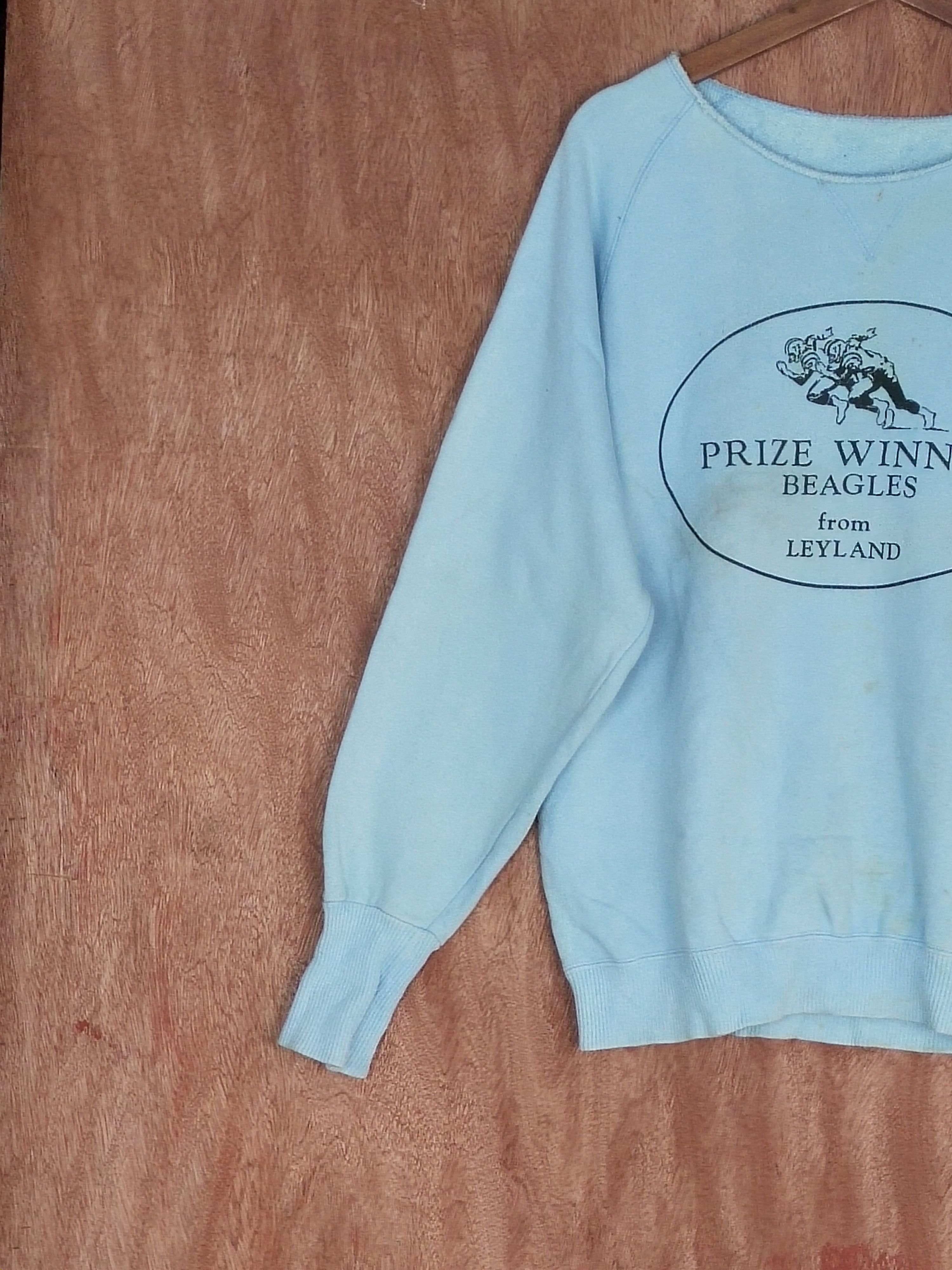 Japanese Brand Prize Winner Beagles light blue sweatshirt #H283 Size US M / EU 48-50 / 2 - 5 Thumbnail