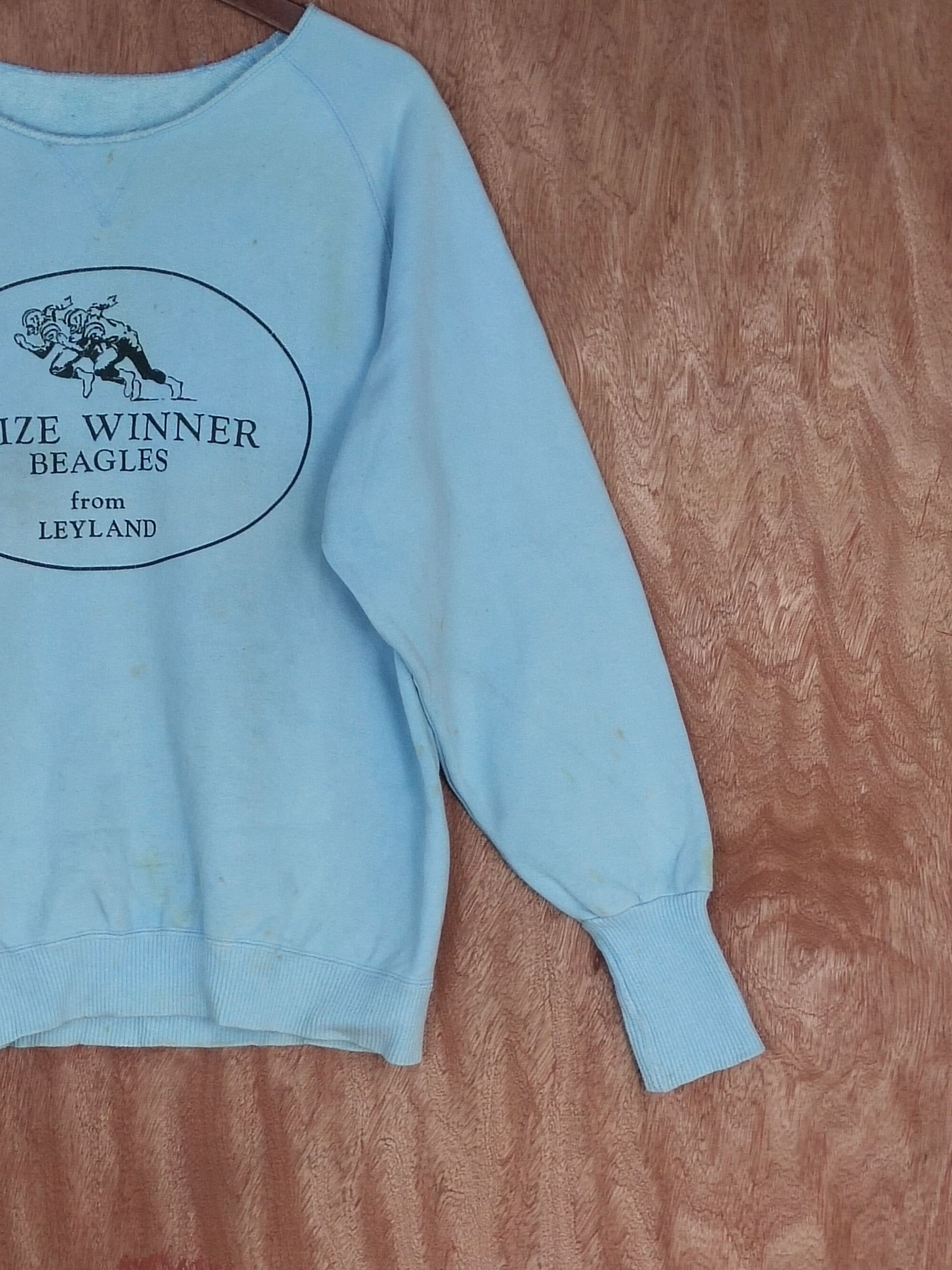 Japanese Brand Prize Winner Beagles light blue sweatshirt #H283 Size US M / EU 48-50 / 2 - 4 Thumbnail