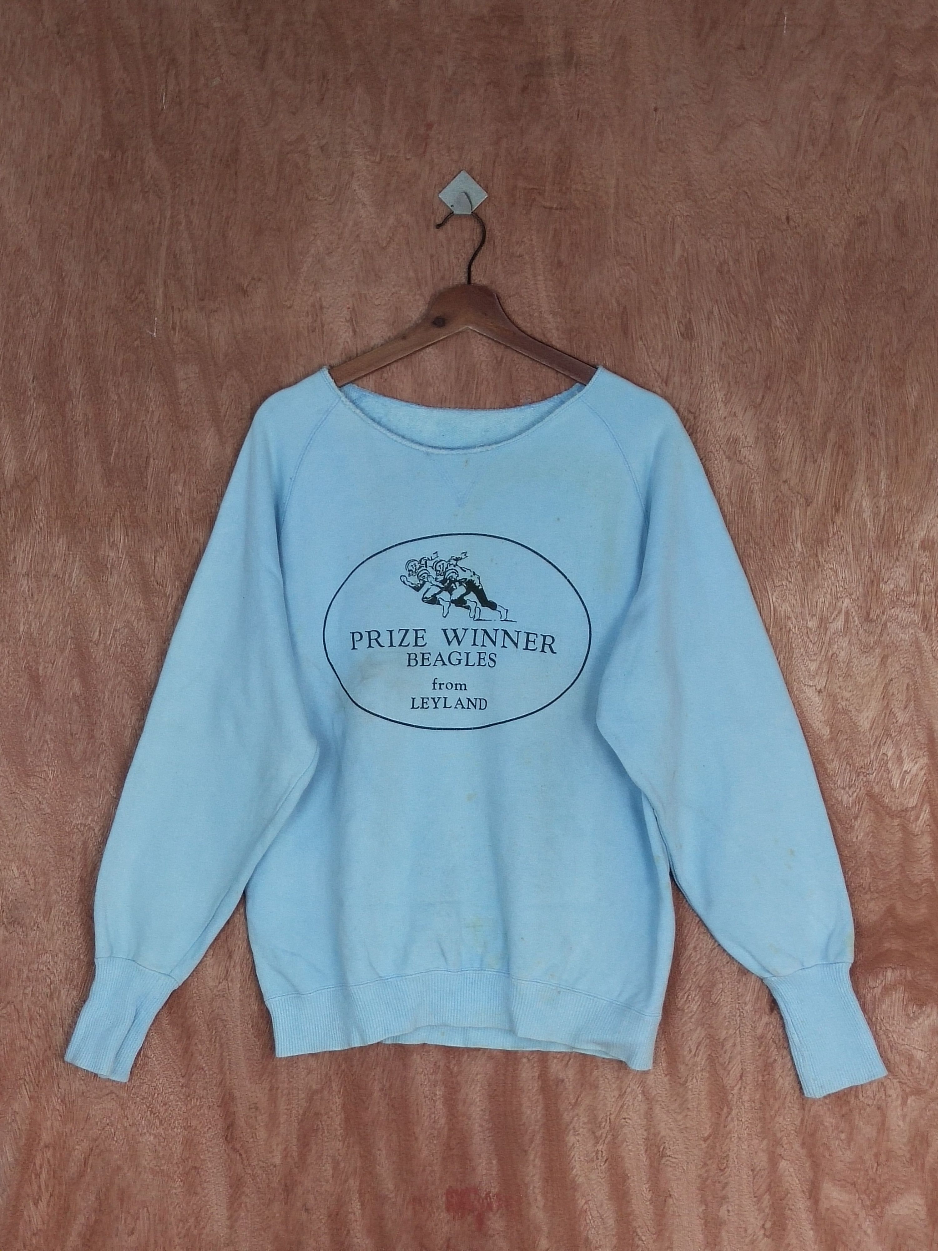 Japanese Brand Prize Winner Beagles light blue sweatshirt #H283 Size US M / EU 48-50 / 2 - 1 Thumbnail