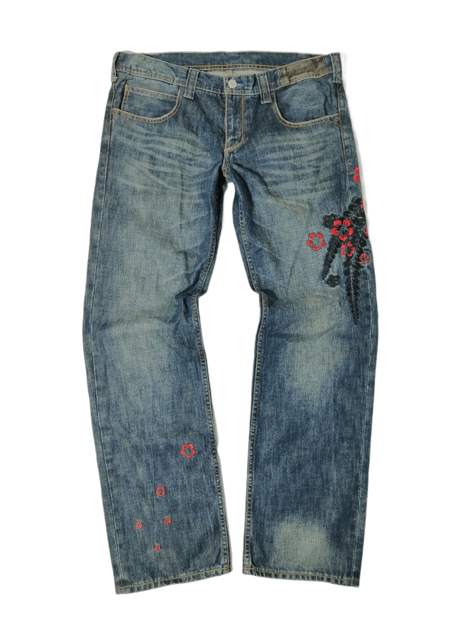 Japanese Brand Takeo Kikuchi Embroided Styles Denim Jeans Size US 36 / EU 52 - 1 Thumbnail