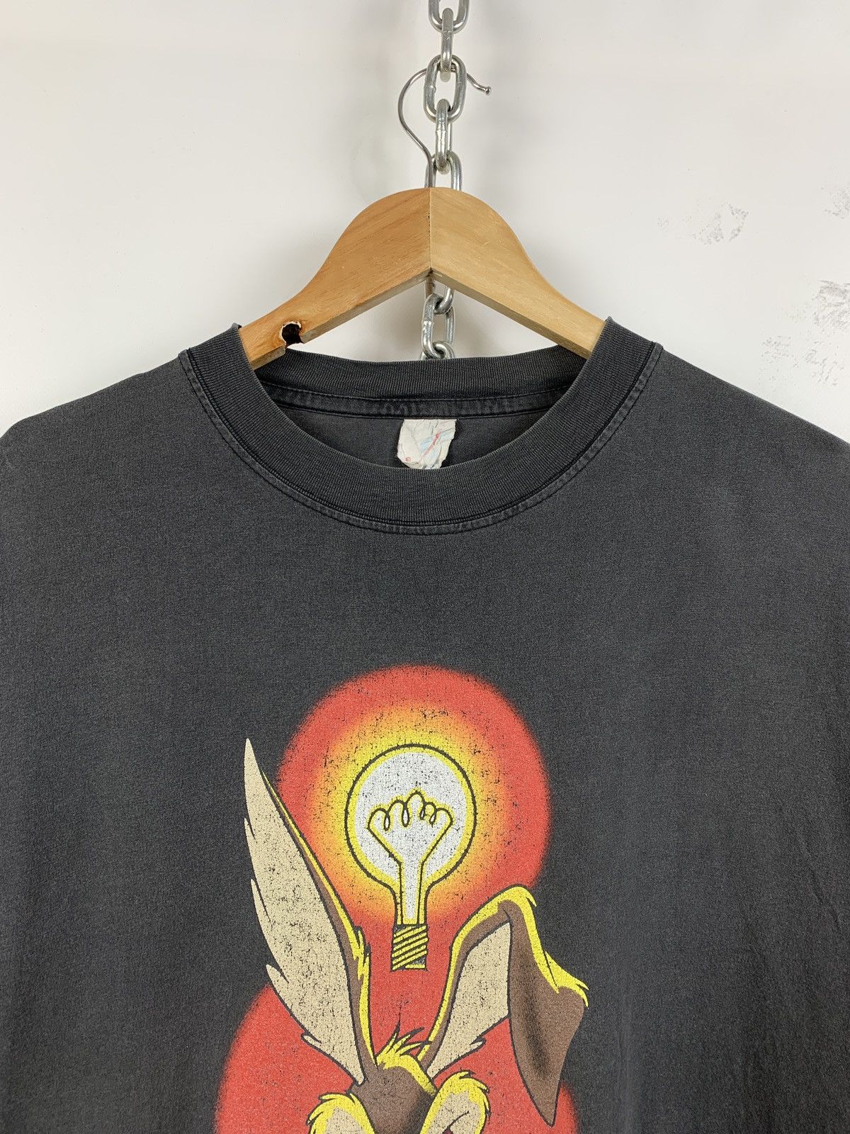 Cartoon Network 1997 Vintage Wile E Coyote Super Genius Warner Bros Faded Size US XL / EU 56 / 4 - 5 Thumbnail