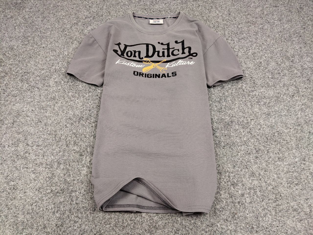 Von Dutch Vintage 90's Von Dutch T-Shirt Grey Big logo Originals Tee Size US XL / EU 56 / 4 - 2 Thumbnail