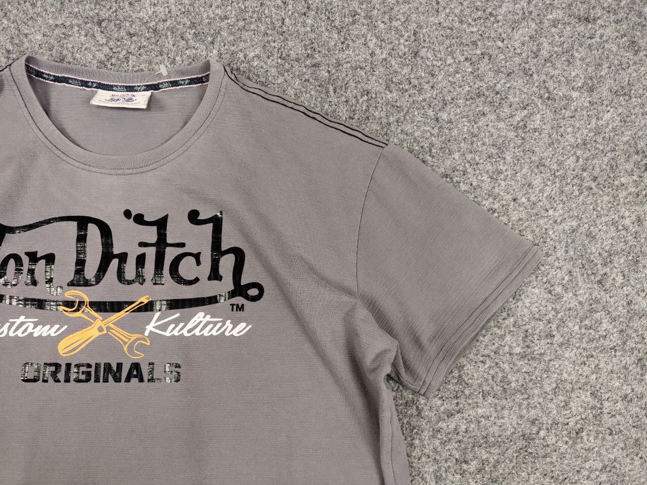 Von Dutch Vintage 90's Von Dutch T-Shirt Grey Big logo Originals Tee Size US XL / EU 56 / 4 - 11 Thumbnail