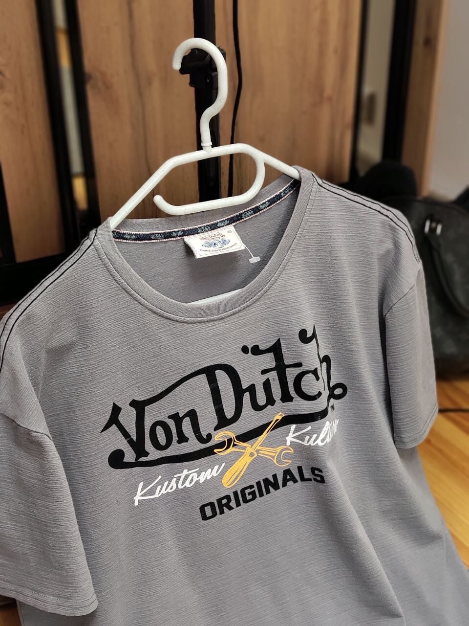 Von Dutch Vintage 90's Von Dutch T-Shirt Grey Big logo Originals Tee Size US XL / EU 56 / 4 - 20 Thumbnail