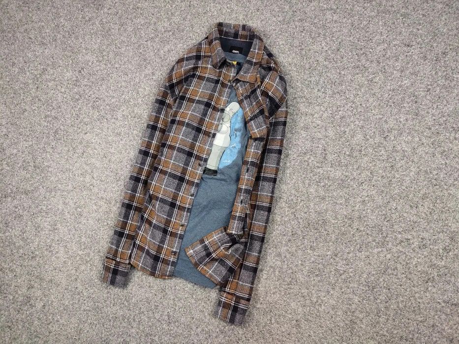 Flannel Vintage Flannel Shirt Checkered brown Travis Scott Style Size US XL / EU 56 / 4 - 3 Thumbnail