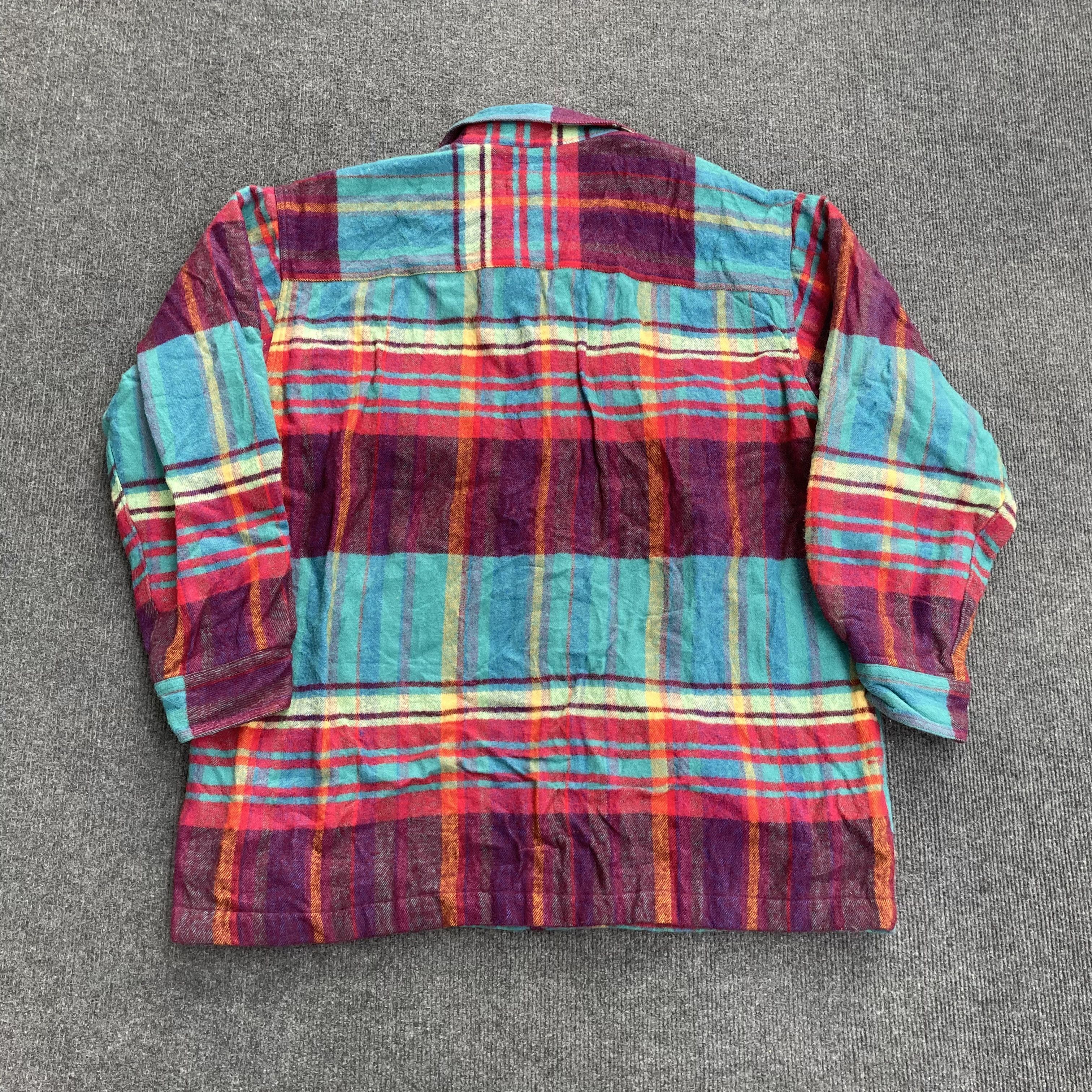Wajapani Plaid Flannel Workwear Shirt