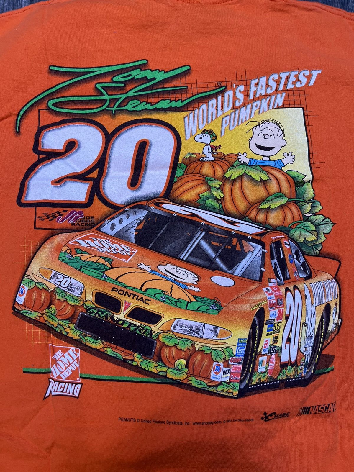 Newest Tony Stewart NASCAR Vintage Graphic Print T Shirt Home Depot Racing Chase XL