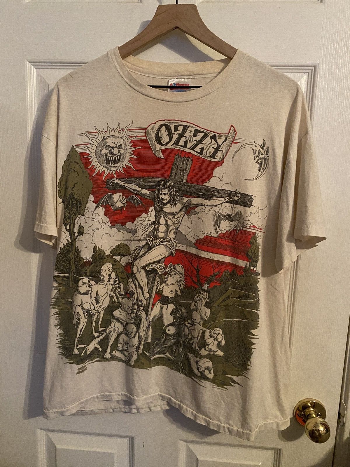 Vintage Vintage 1991 Ozzy Osbourne Glow in the Dark Cross Shirt