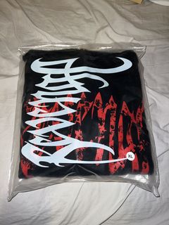 Official Revenge X Juice Wrld "Outline Sketch" HOODIE Black / Red  New Size LARGE