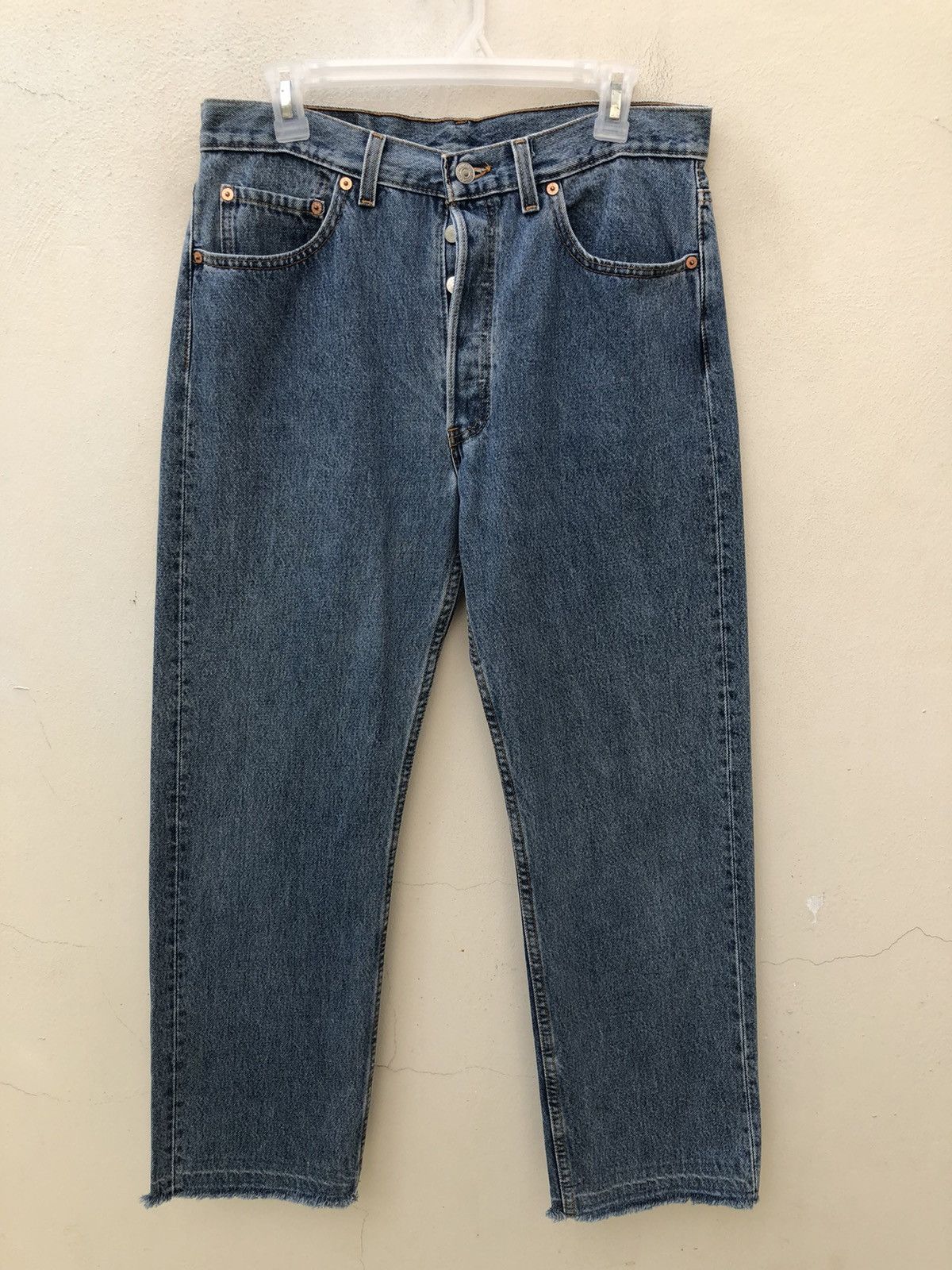 Levi's Vintage 1993 Levi’s 501 Jeans Usa Released Hem Denim Size US 33 - 1 Thumbnail