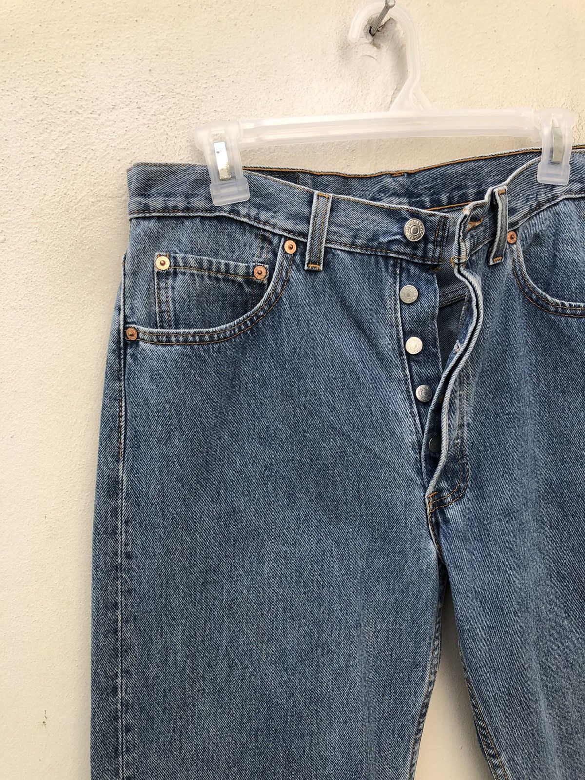 Levi's Vintage 1993 Levi’s 501 Jeans Usa Released Hem Denim Size US 33 - 3 Thumbnail