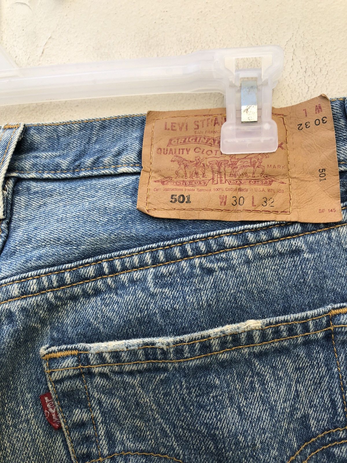 Levi's Vintage Y2K 2000 Levi’s 501 Jeans Distressed Denim Jeans Size US 30 / EU 46 - 17 Thumbnail